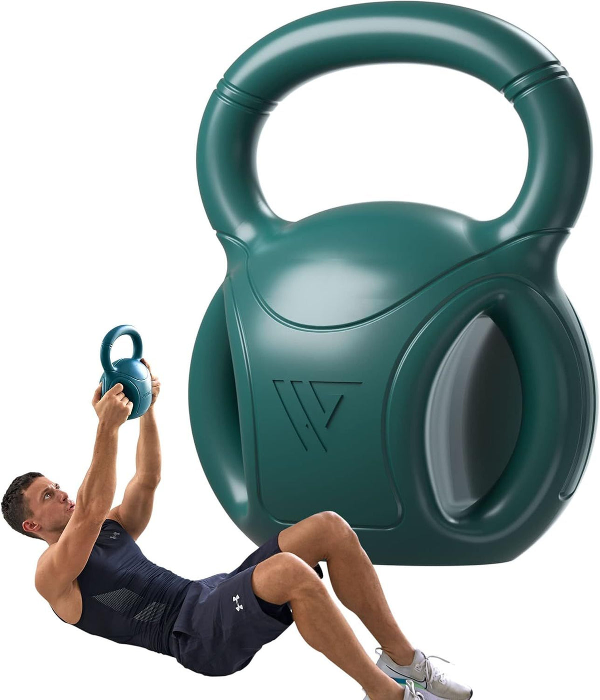 3 Handle Kettlebells Weight - Weight for Women Options 5, 10, 15 and 20 LB for Russian Twists AB Exercise, Weightlifting and Core Fitness Exercise Home Gym [Single in Sold] — cover
