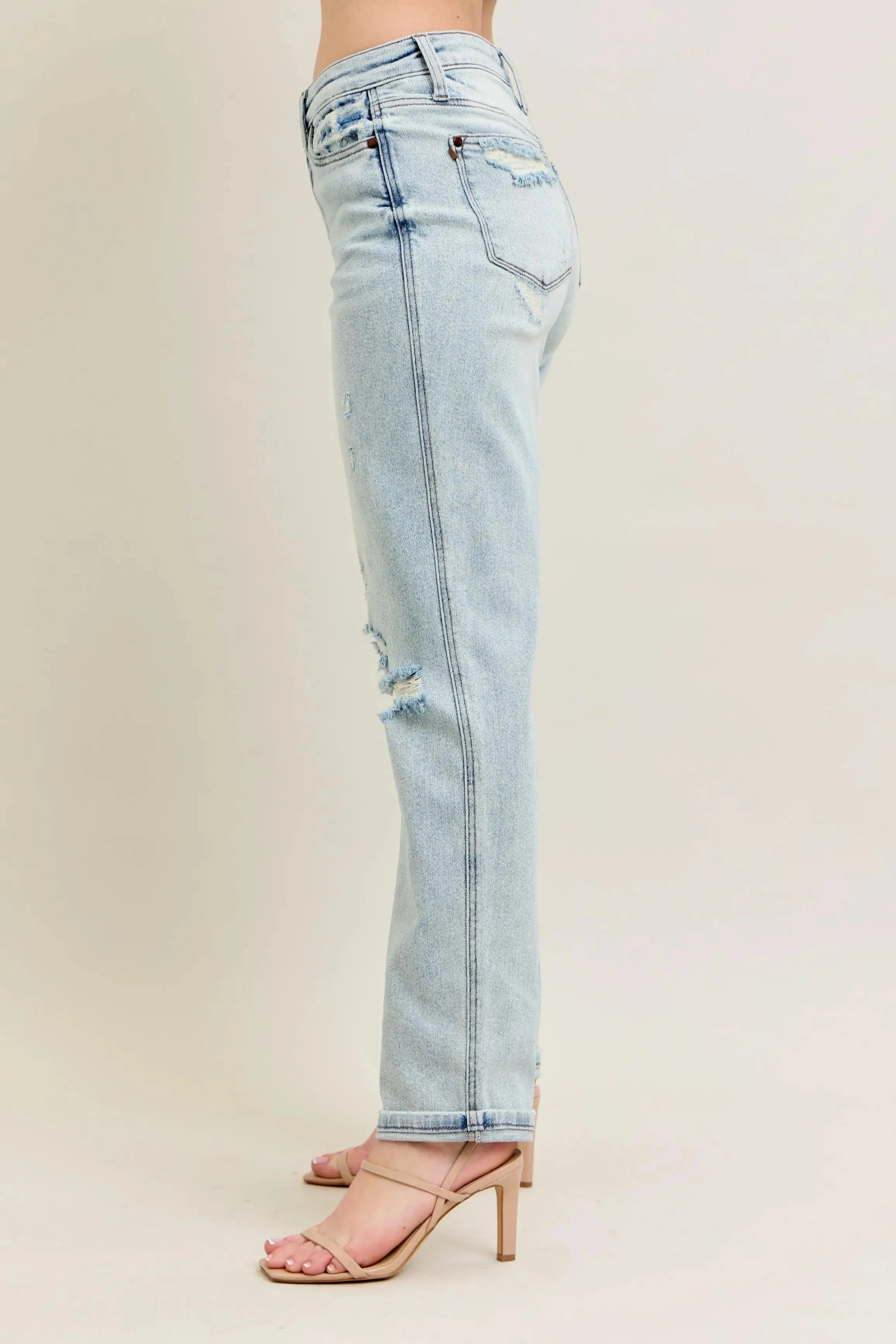 Women's Plus Size Jeans Jeans - Plus Size Destroyed - Women's Boyfriend Fit