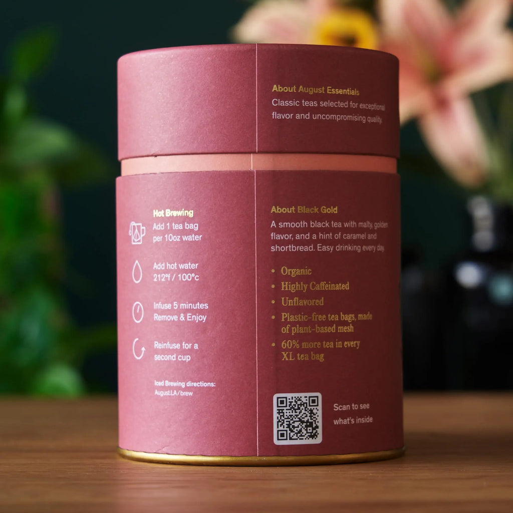 Essentials Black Gold — Organic Yunnan Black Tea | 15 Tea Bags