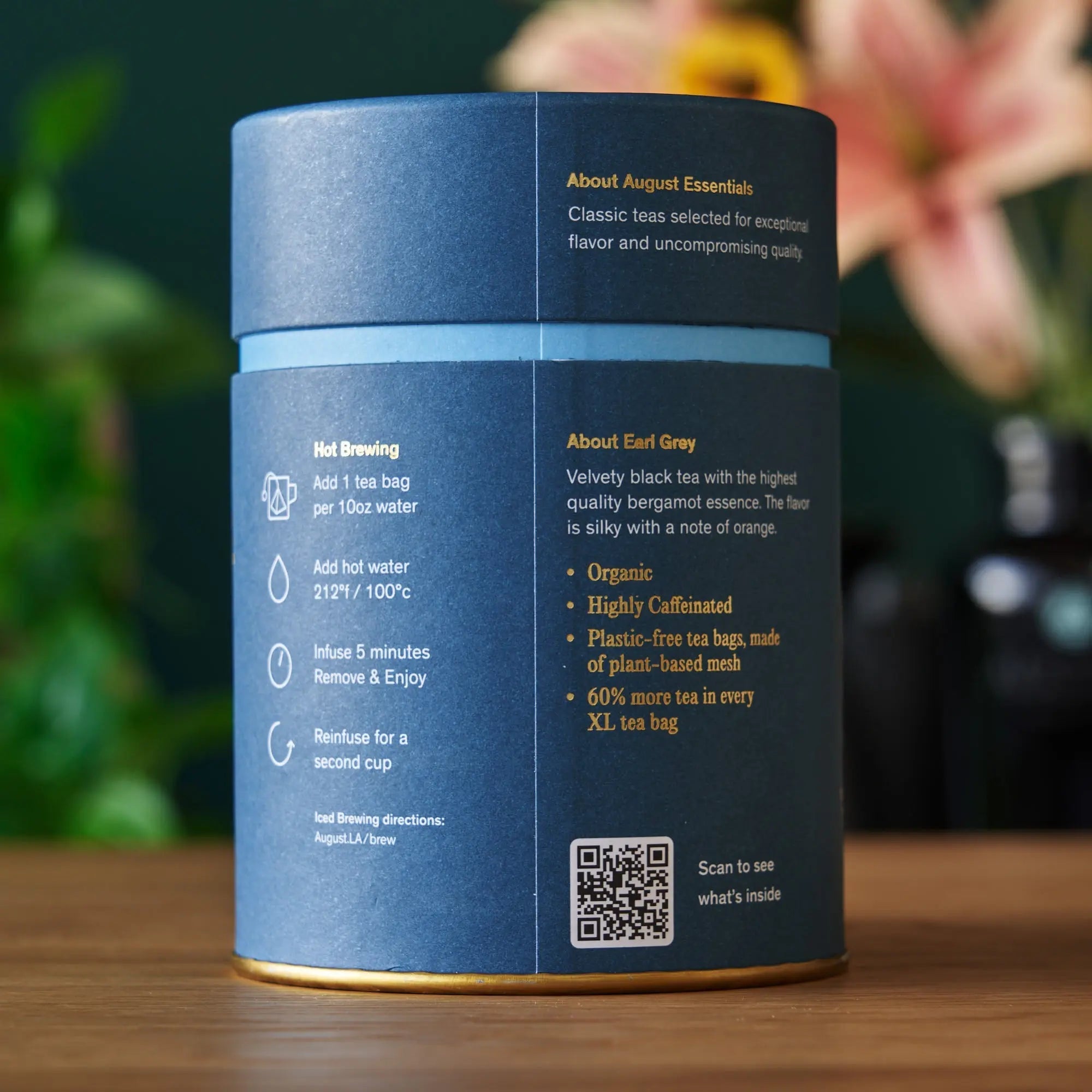 Essentials Earl Grey — Organic Bergamot Black Tea | 15 Tea Bags