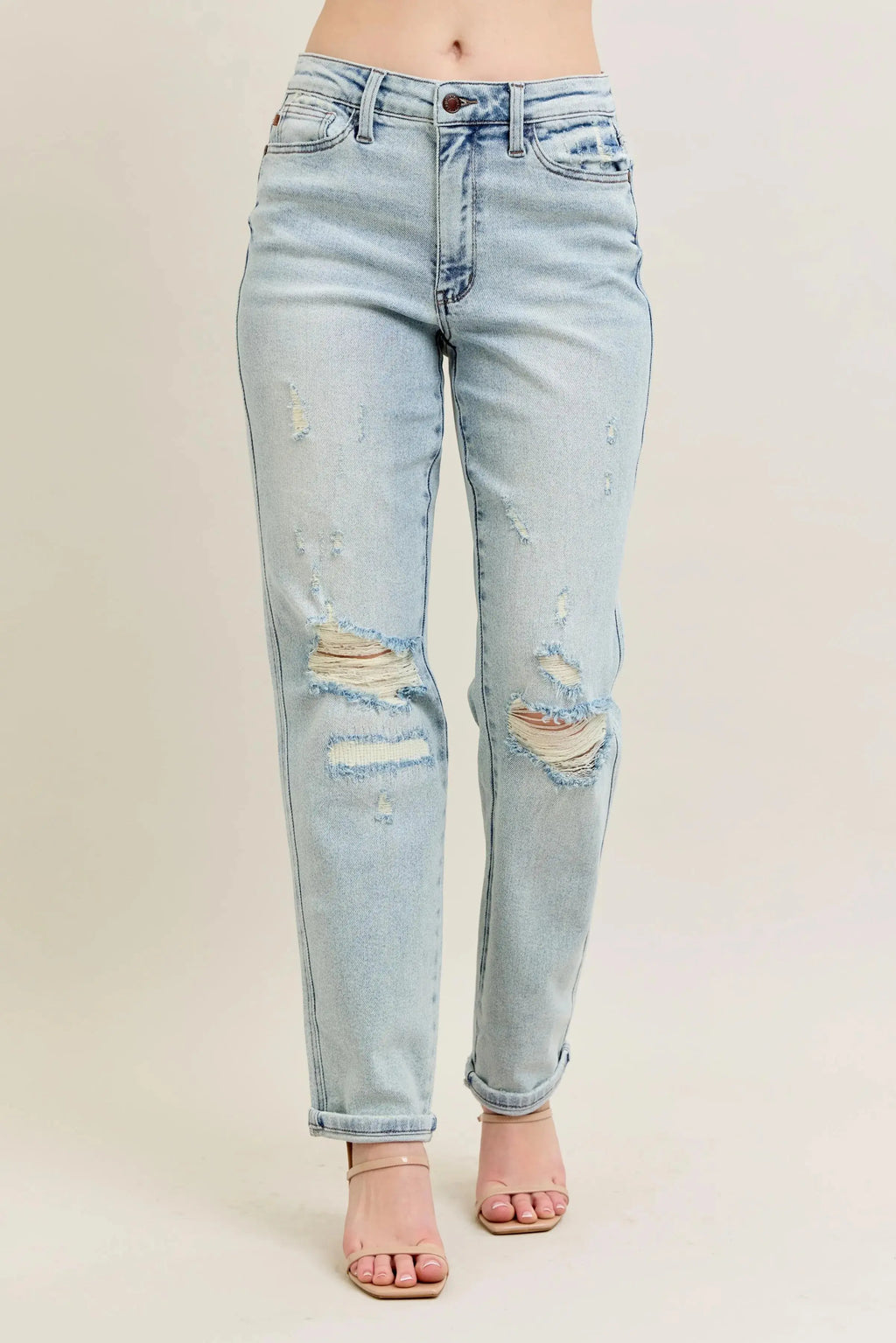 Women's Plus Size Jeans Jeans - Plus Size Destroyed - Women's Boyfriend Fit