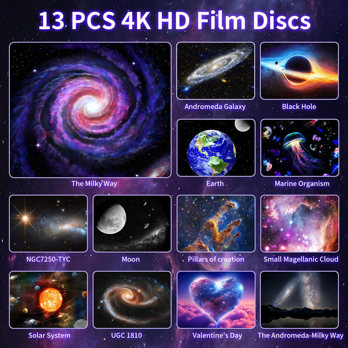 Light Projector, Films Star Projector,  White Noise &  Galaxy Projector, Valentines Day Gifts, Gifts Star Lights for Ceiling, Bedroom Decor