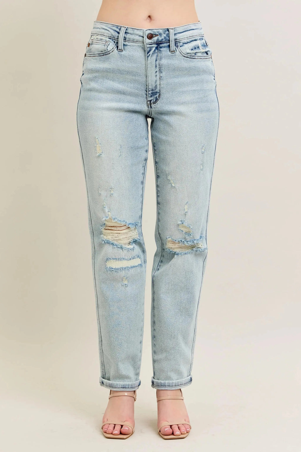 Women's Plus Size Jeans Jeans - Plus Size Destroyed - Women's Boyfriend Fit