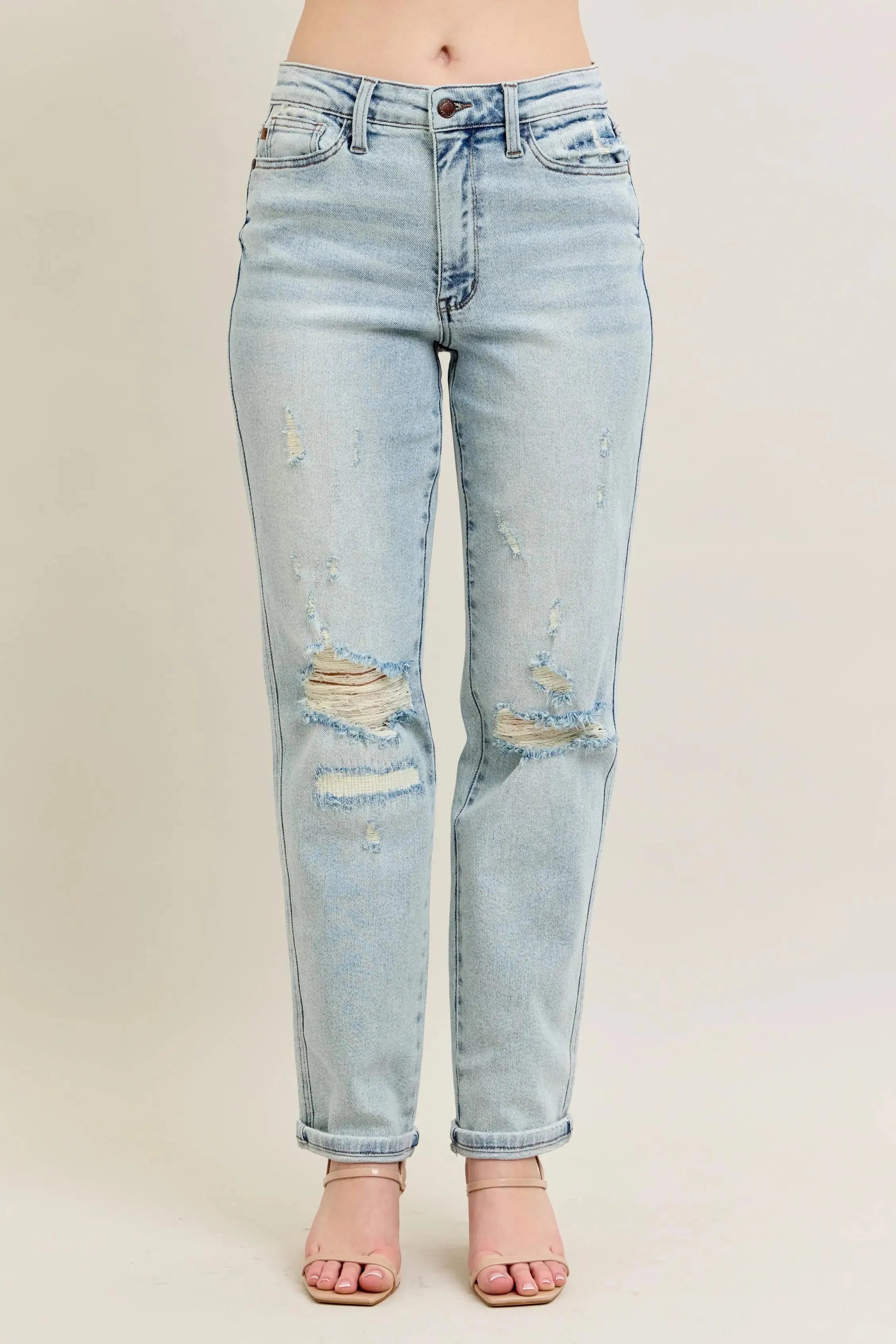 Women's Plus Size Jeans Jeans - Plus Size Destroyed - Women's Boyfriend Fit