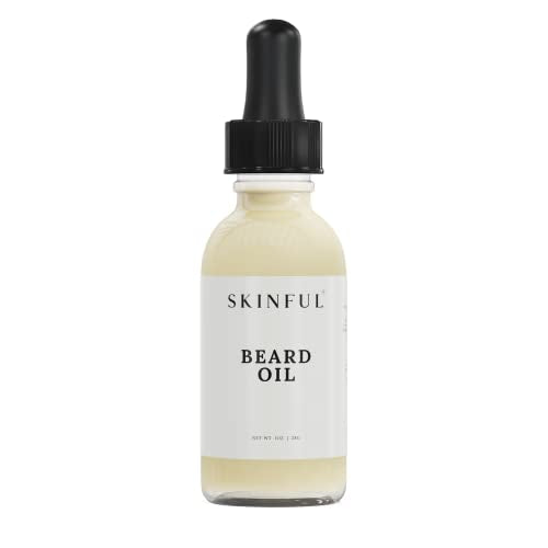 Skinful Beard Oil for Men - Softening Beard Moisturizer Oil with Seed Oil - 1oz