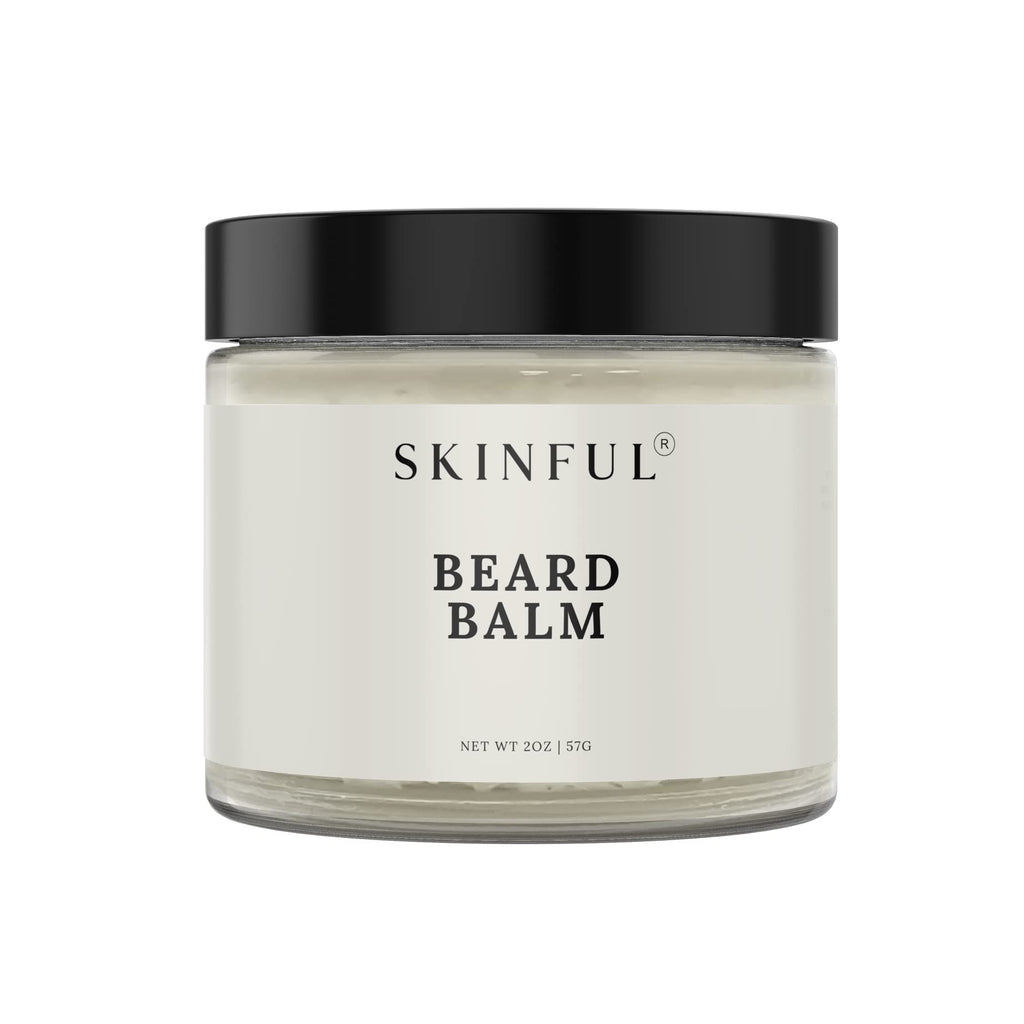 Skinful Beard Balm for Men - Softening Hydrating Beard Conditioner for Beard Growth - 2oz