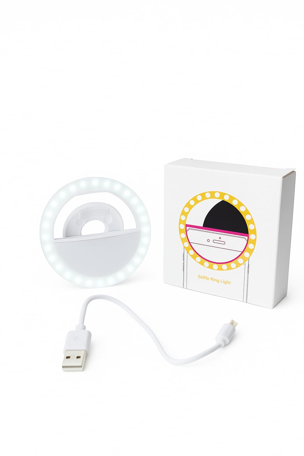 Ring Light With Clip – 3.5 Inch, Rechargeable, Portable For Tiktok, Youtube & Zo