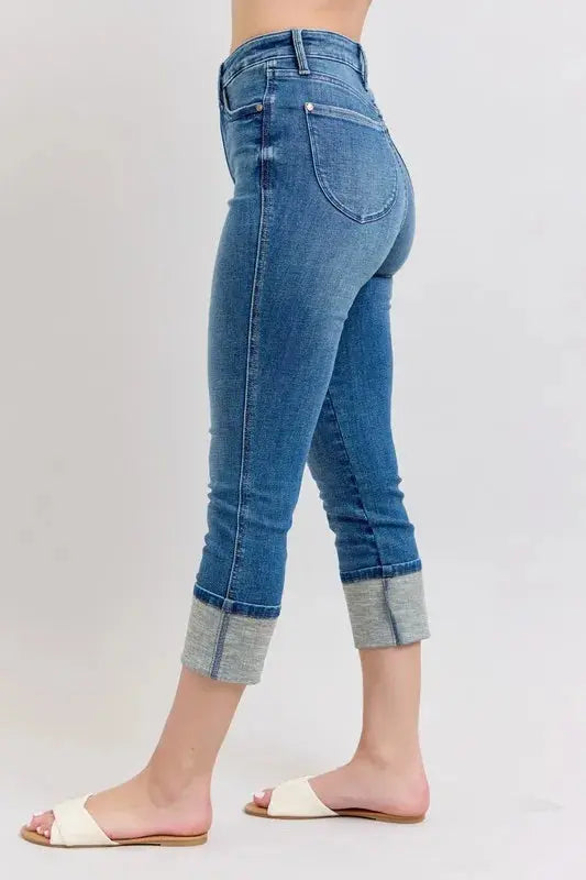 Women's Plus Size Capris Jeans - Plus Size Stretch - Skinny Capris