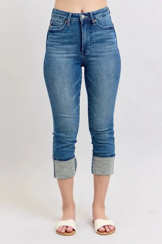 Women's Plus Size Capris Jeans - Plus Size Stretch - Skinny Capris
