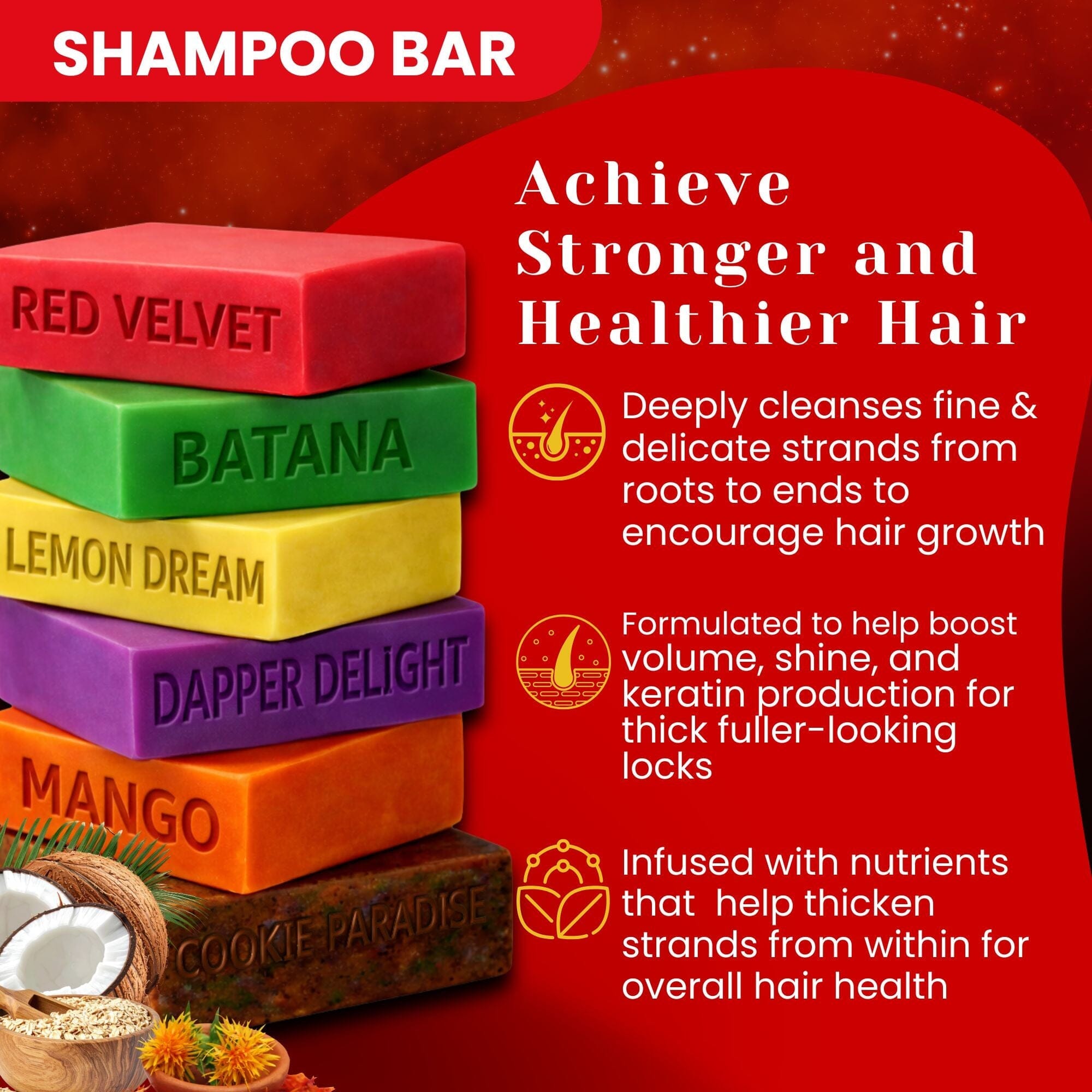 Mango Shampoo Bar for Waves, Curls & Coarse Hair