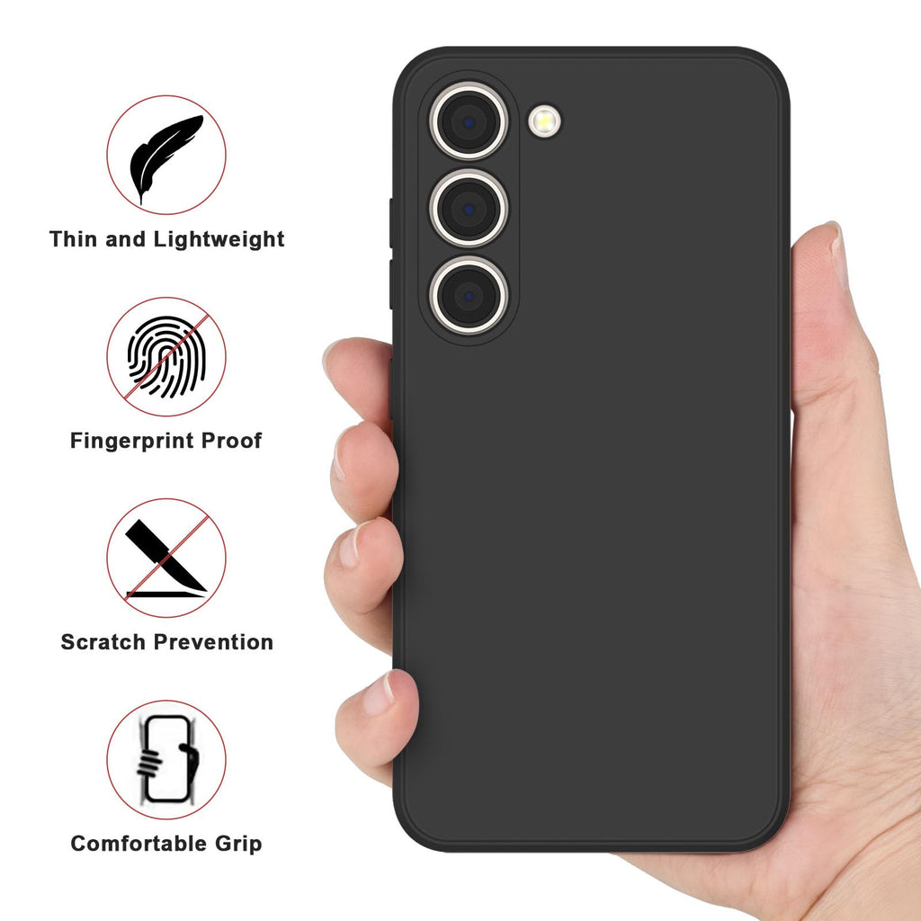 For Samsung Galaxy S23 (Only), Stylish Liquid Silicone Slim Full-Body Protective