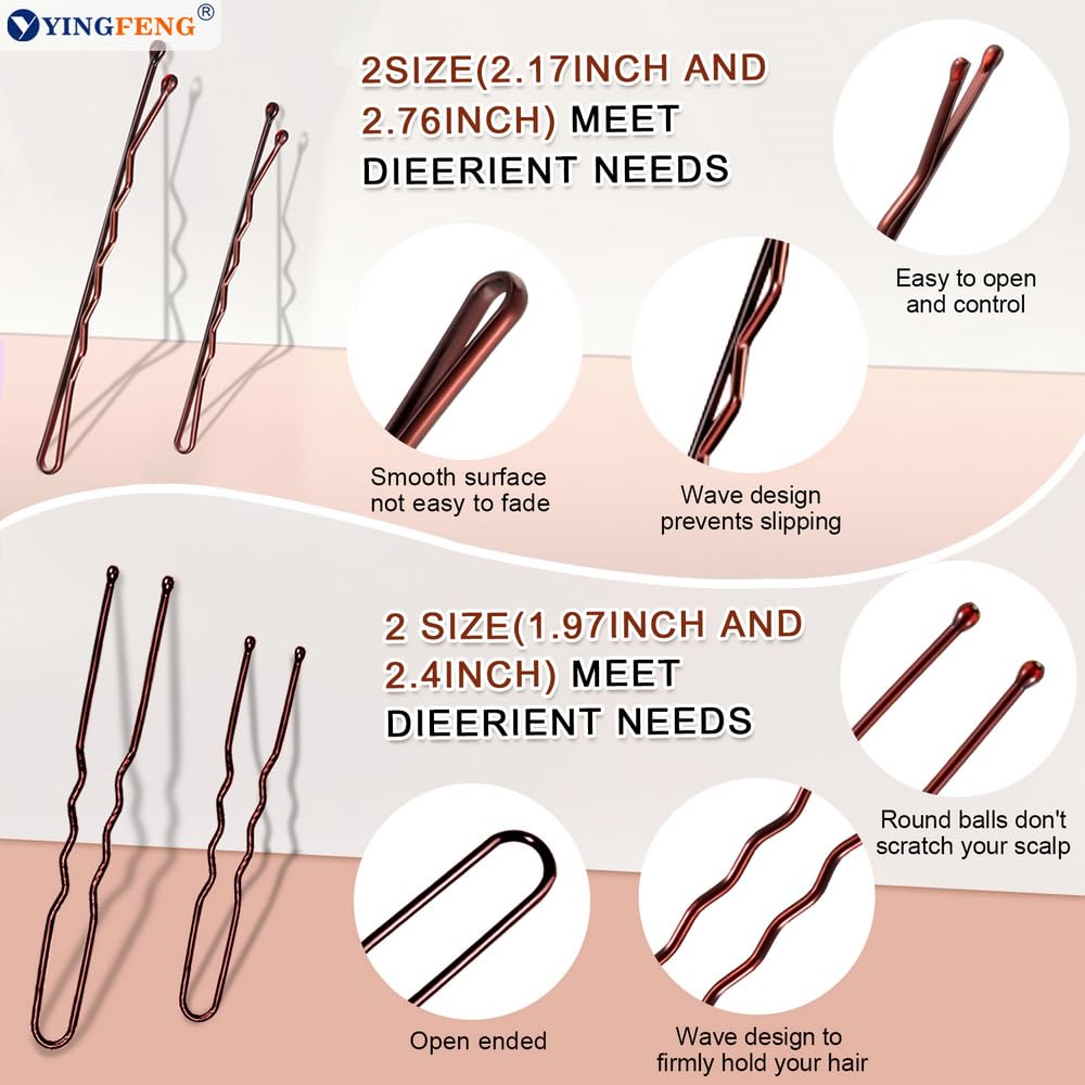 Bobby Pins Hair Pins Kit With Hair Net, Yingfeng Includes 100 Bobby Pins For Wom
