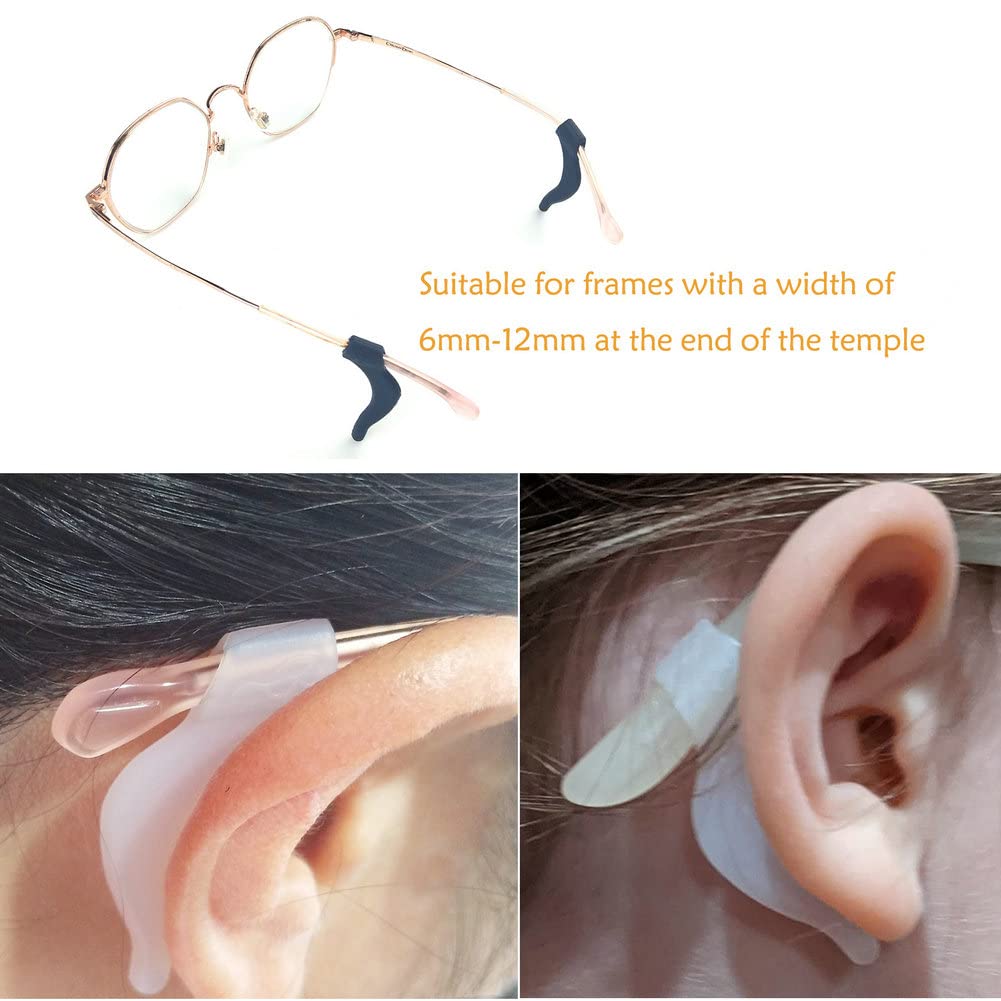 Glasses Anti-Slip Silicone Ear Clip, Glasses Holder W
