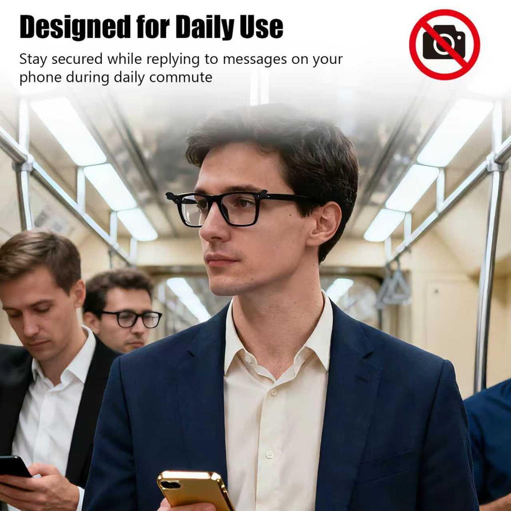 Camera Cover Smart Glasses, Rotating Camera Lens Shu