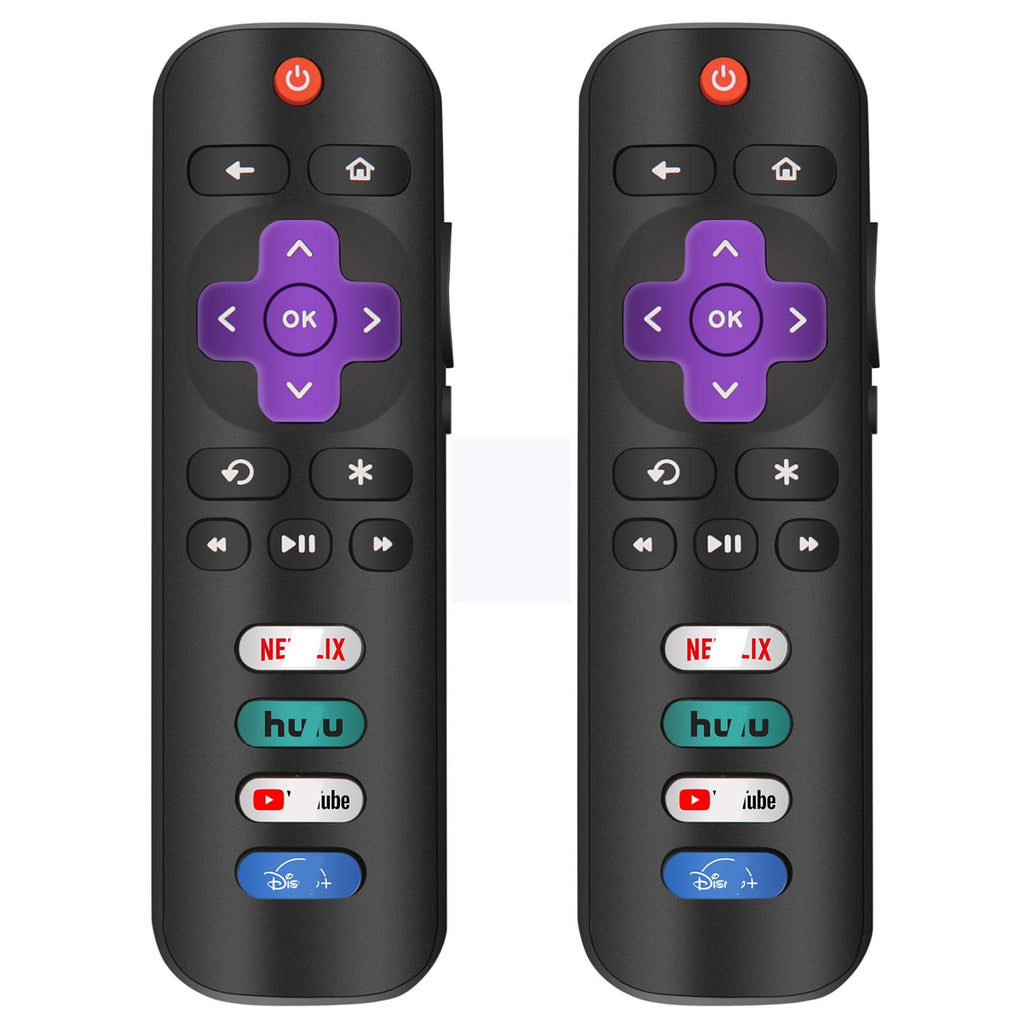 2 Replacement Only For Roku Tv Remote, Compatible For Tcl Roku/Hisense Roku/Sha
