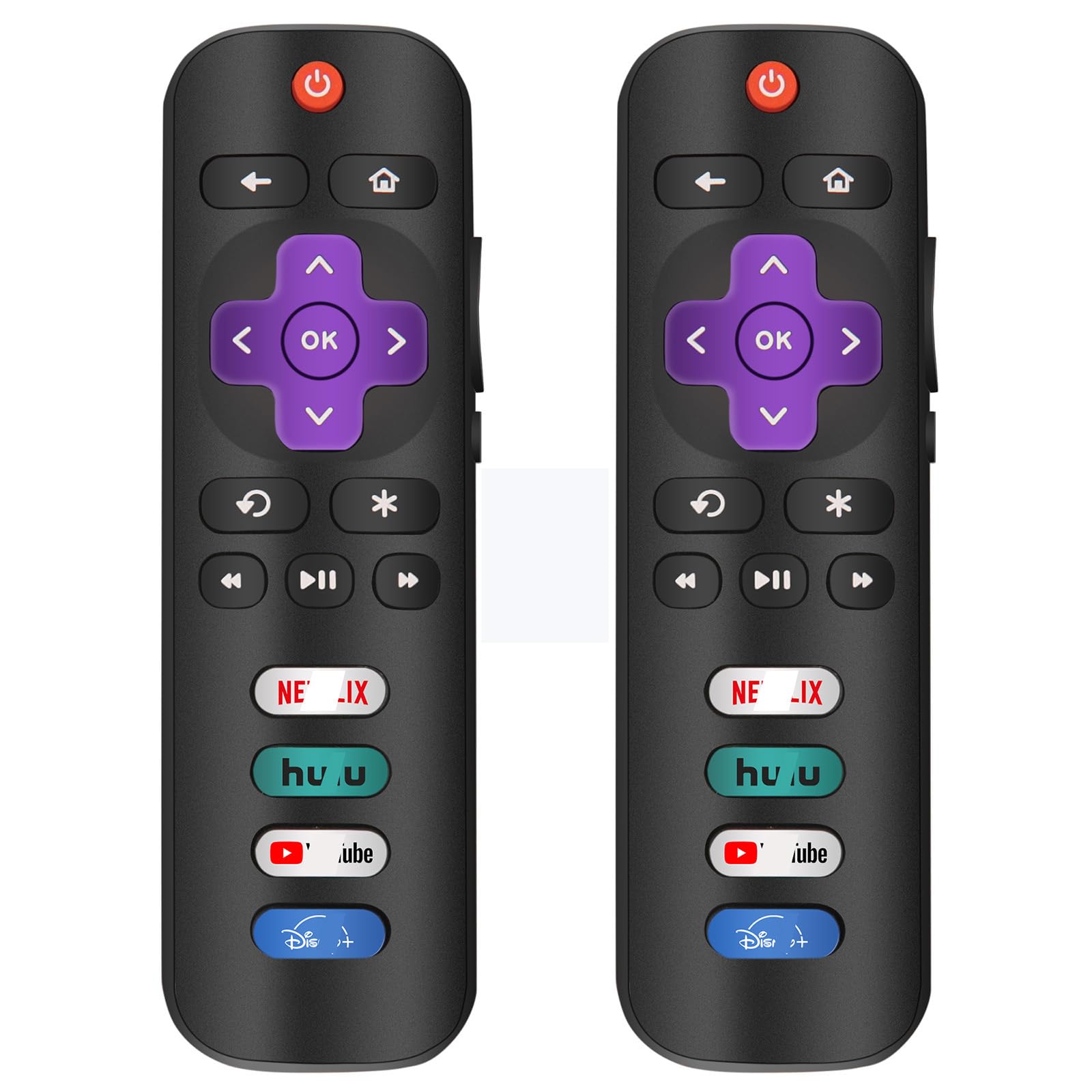 2 Replacement Only For Roku Tv Remote, Compatible For Tcl Roku/Hisense Roku/Sha