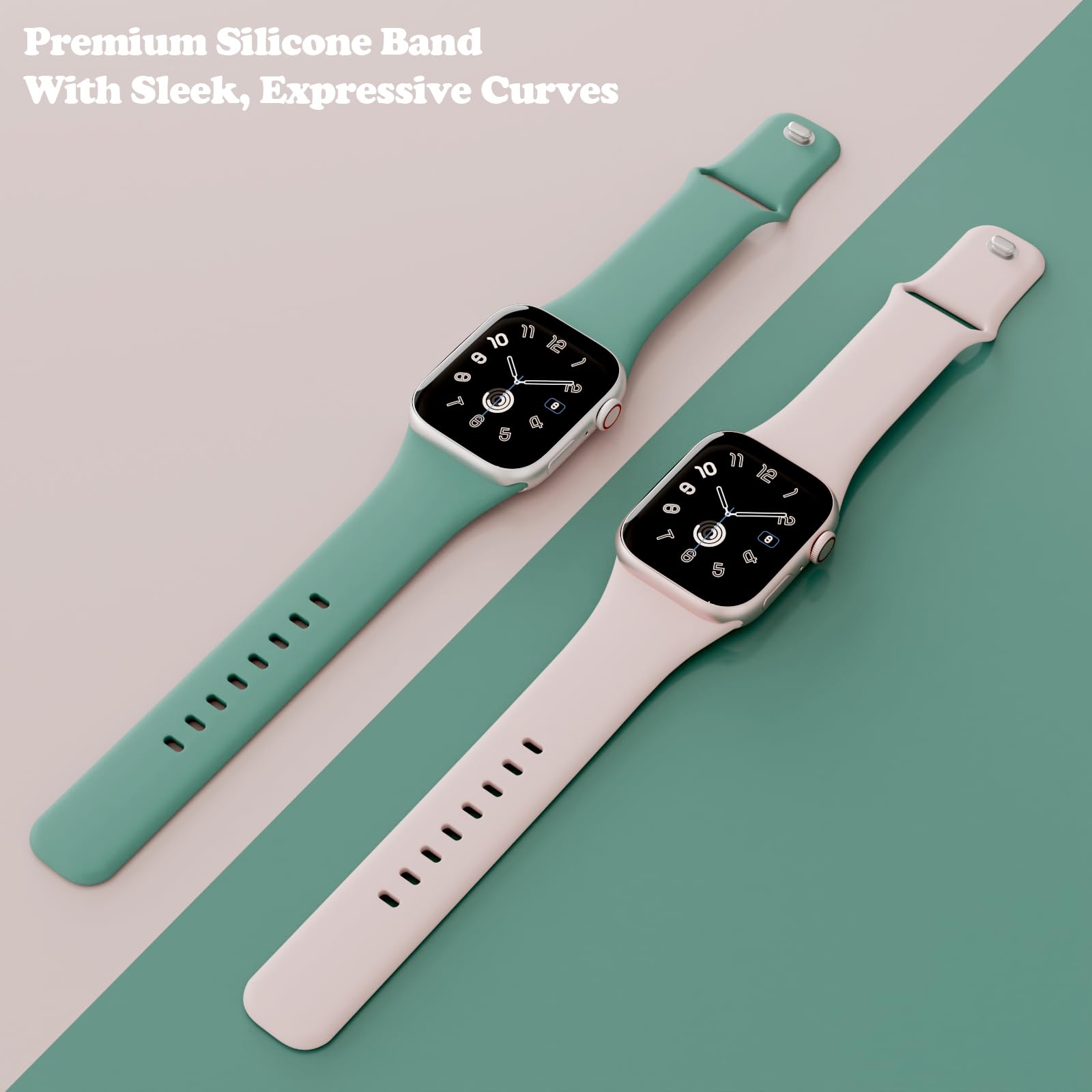 Apple Watch Bands 38Mm 40Mm 41Mm 42Mm 44Mm 45Mm 46Mm 49Mm Women Men, Soft Silico