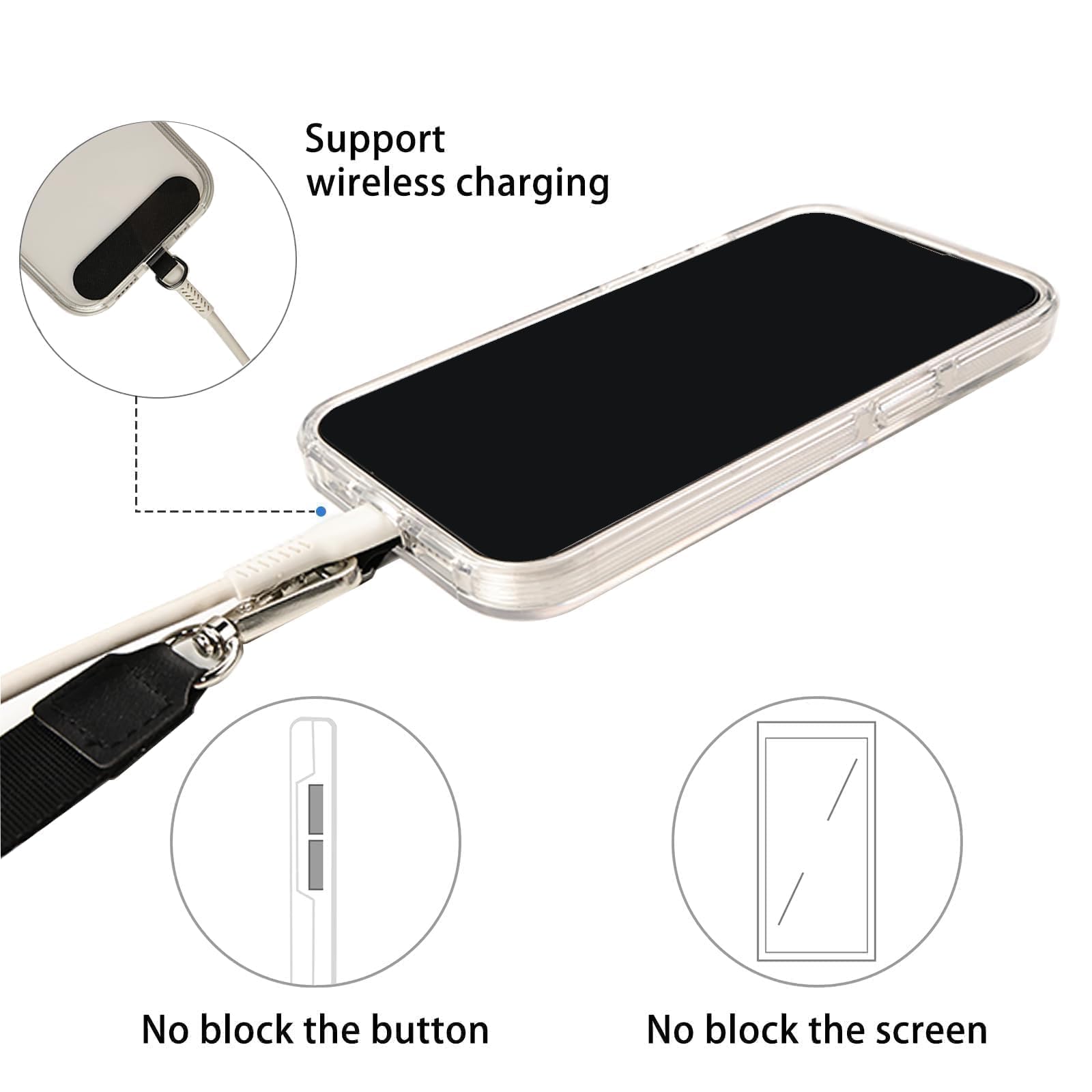 Pcs Clip For Cell Phone Lanyards And Wrist Straps, Phone Lanyard Crossbody, Anti