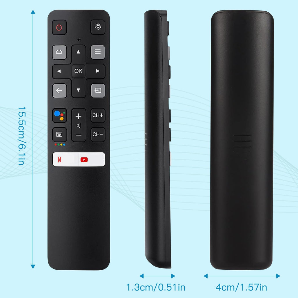 Remote Rc802V For Tcl Android Tv 4K Smart Tv Remote Control No Setup Required, 4