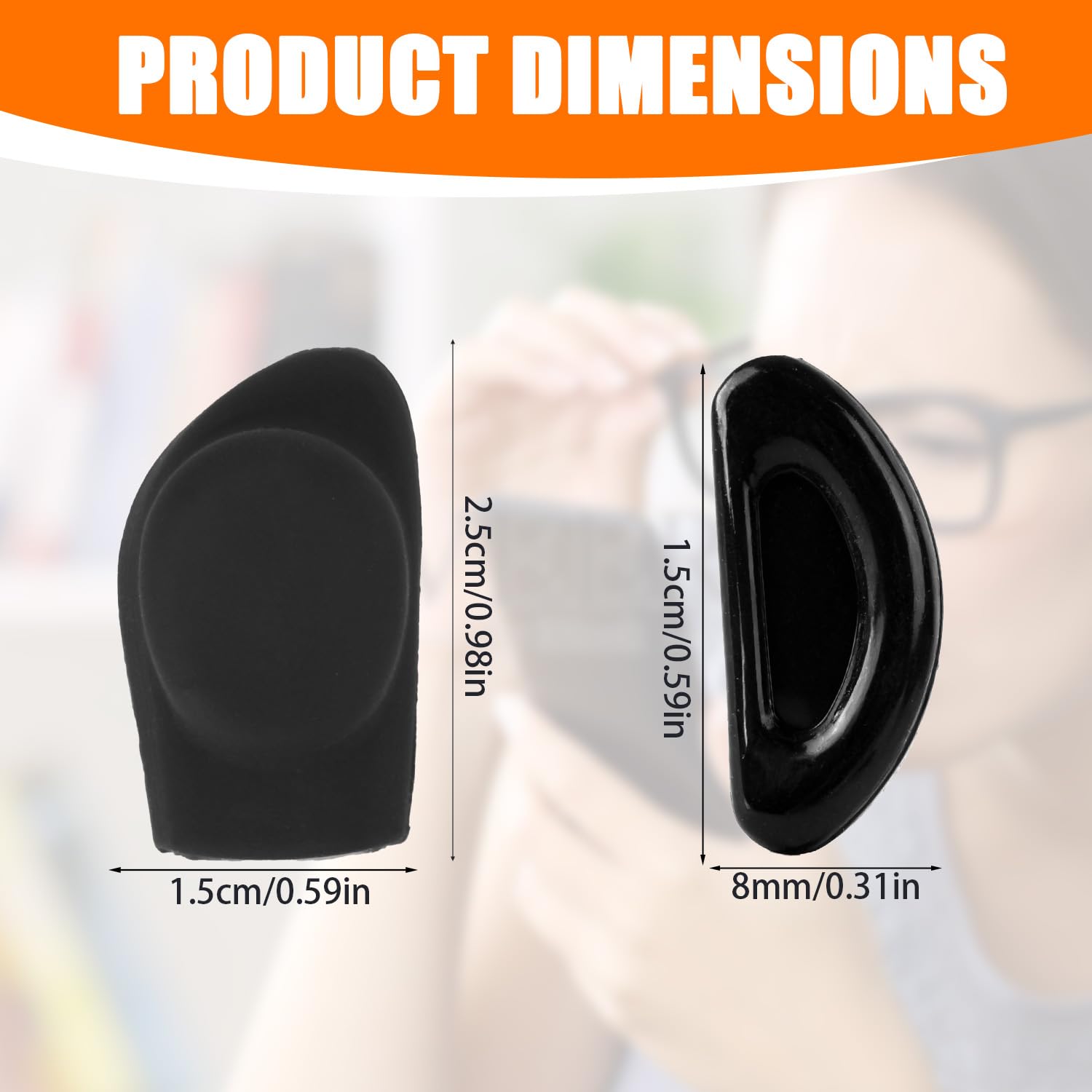 Eyeglass Nose Pads & Ear Grips Kit, Silicone Replaceme