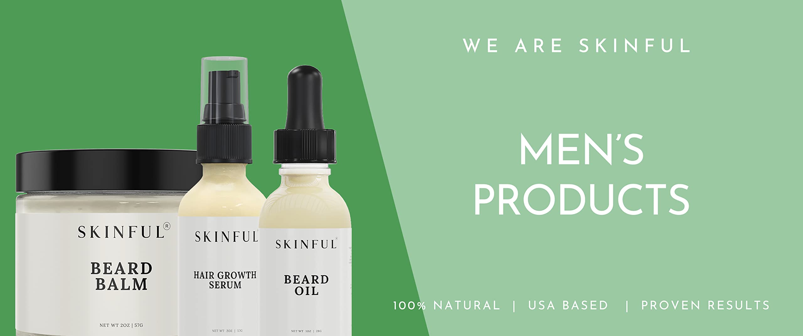 Skinful Beard Oil for Men - Softening Beard Moisturizer Oil with Seed Oil - 1oz