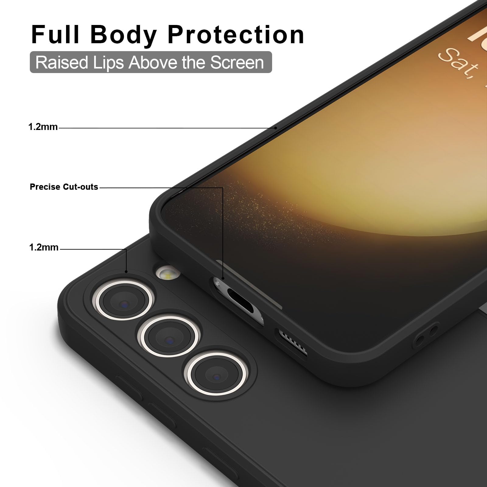 For Samsung Galaxy S23 (Only), Stylish Liquid Silicone Slim Full-Body Protective