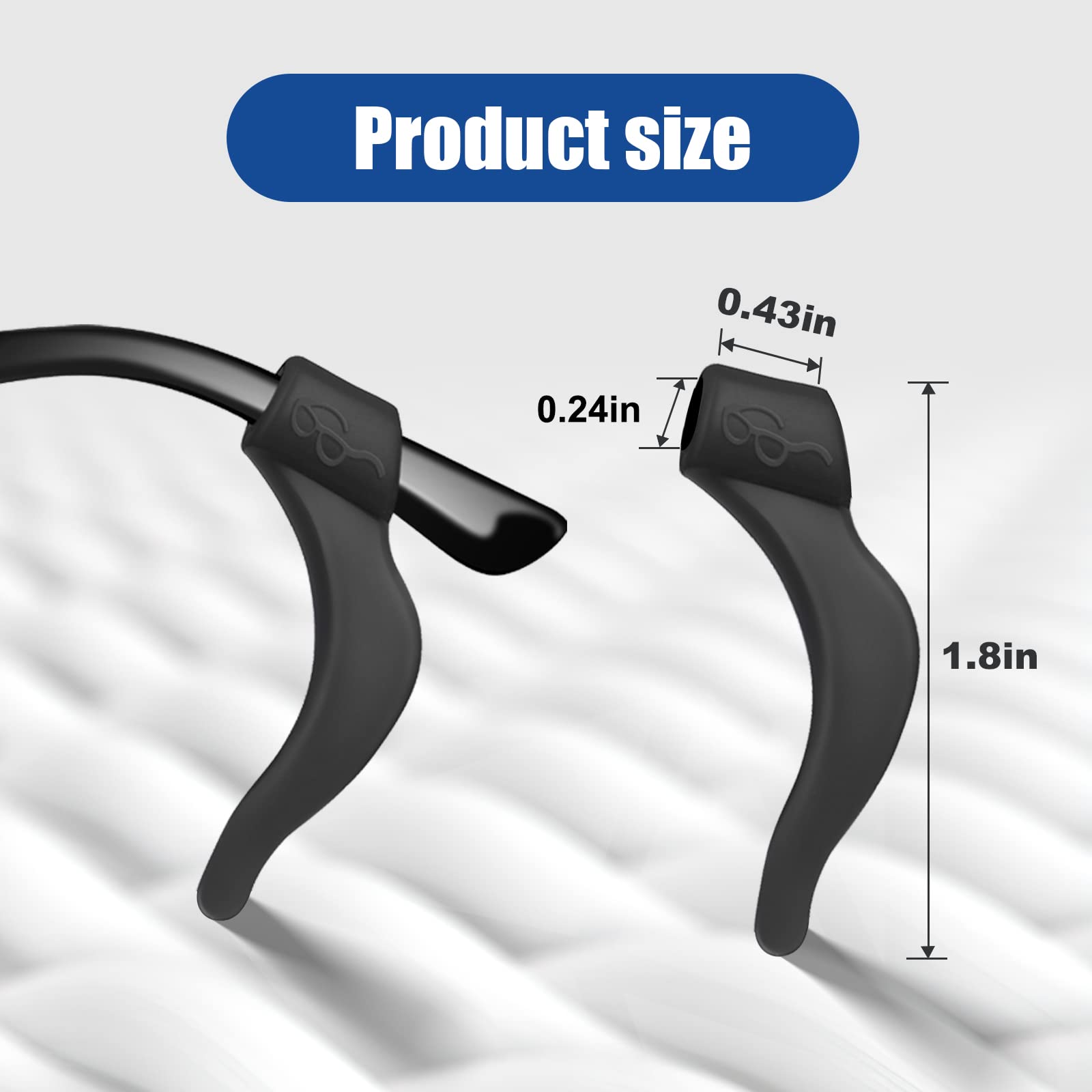 Ear Grips -20 Pairs Eye Glasses Ear Grippers Anti-Sl