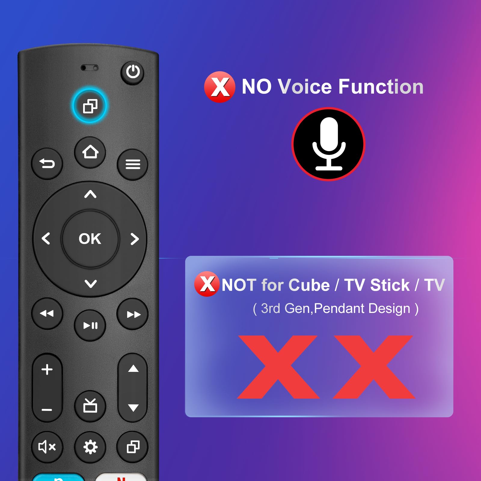 2) Universal Remote Control For Samsung/Insignia/Toshiba/Tcl/Vizio/Pioneer/Roku