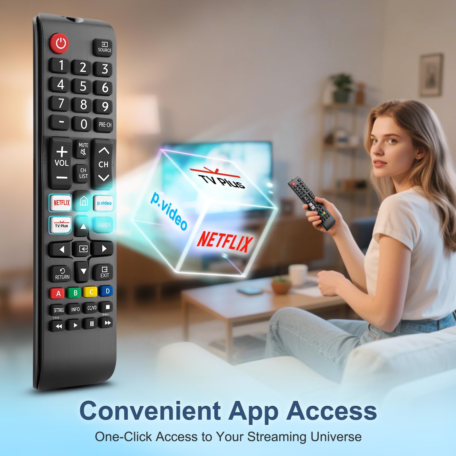 2】 Universal For Samsung-Tv-Remote-Control Replacement, All Samsung Smart Frame