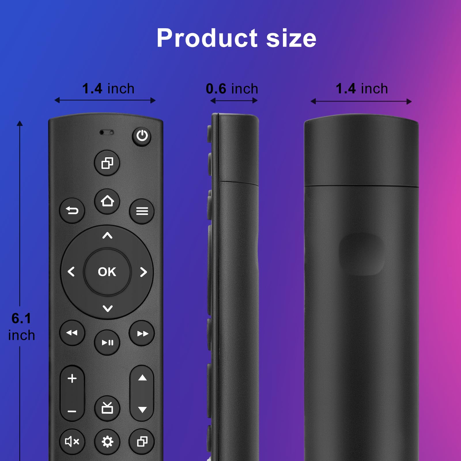 2) Universal Remote Control For Samsung/Insignia/Toshiba/Tcl/Vizio/Pioneer/Roku