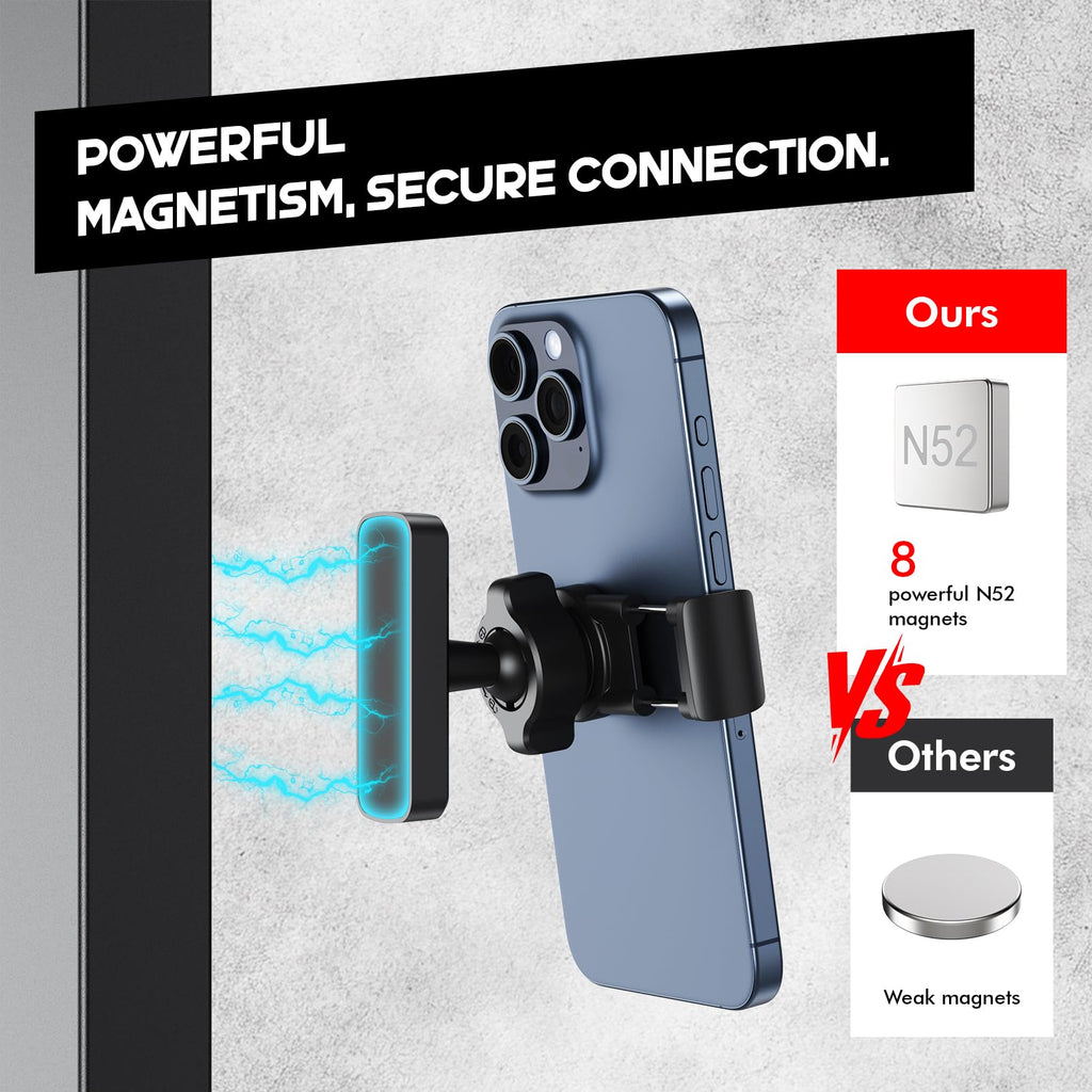 Phone Holder Gym, Powerful N52 Magnet Base, Multi-An