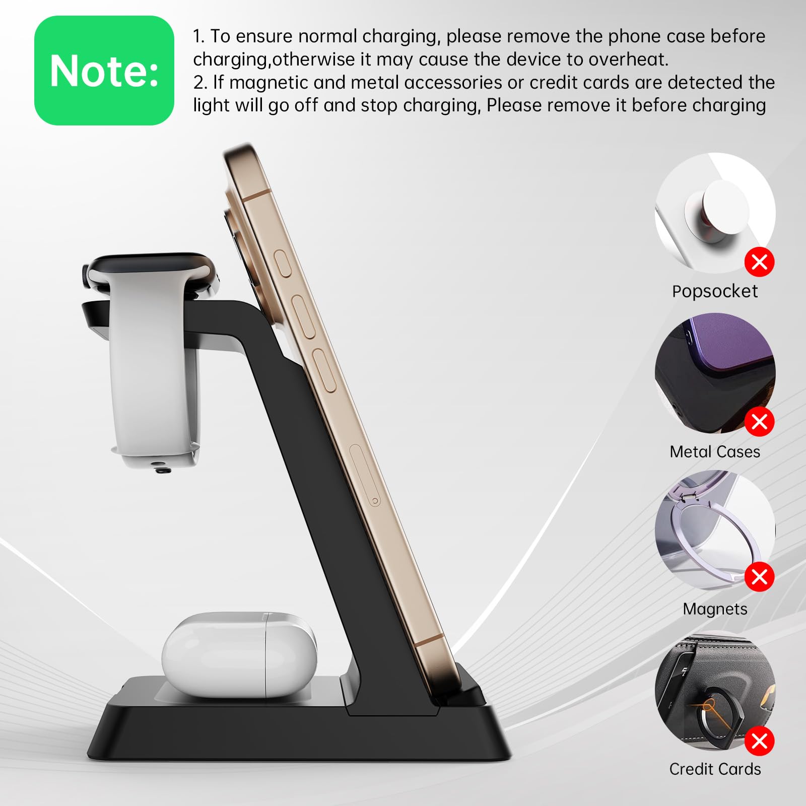 In 1 Charging Station Fast Charging For Iphone,Wireless Charger For Iphone 17 16