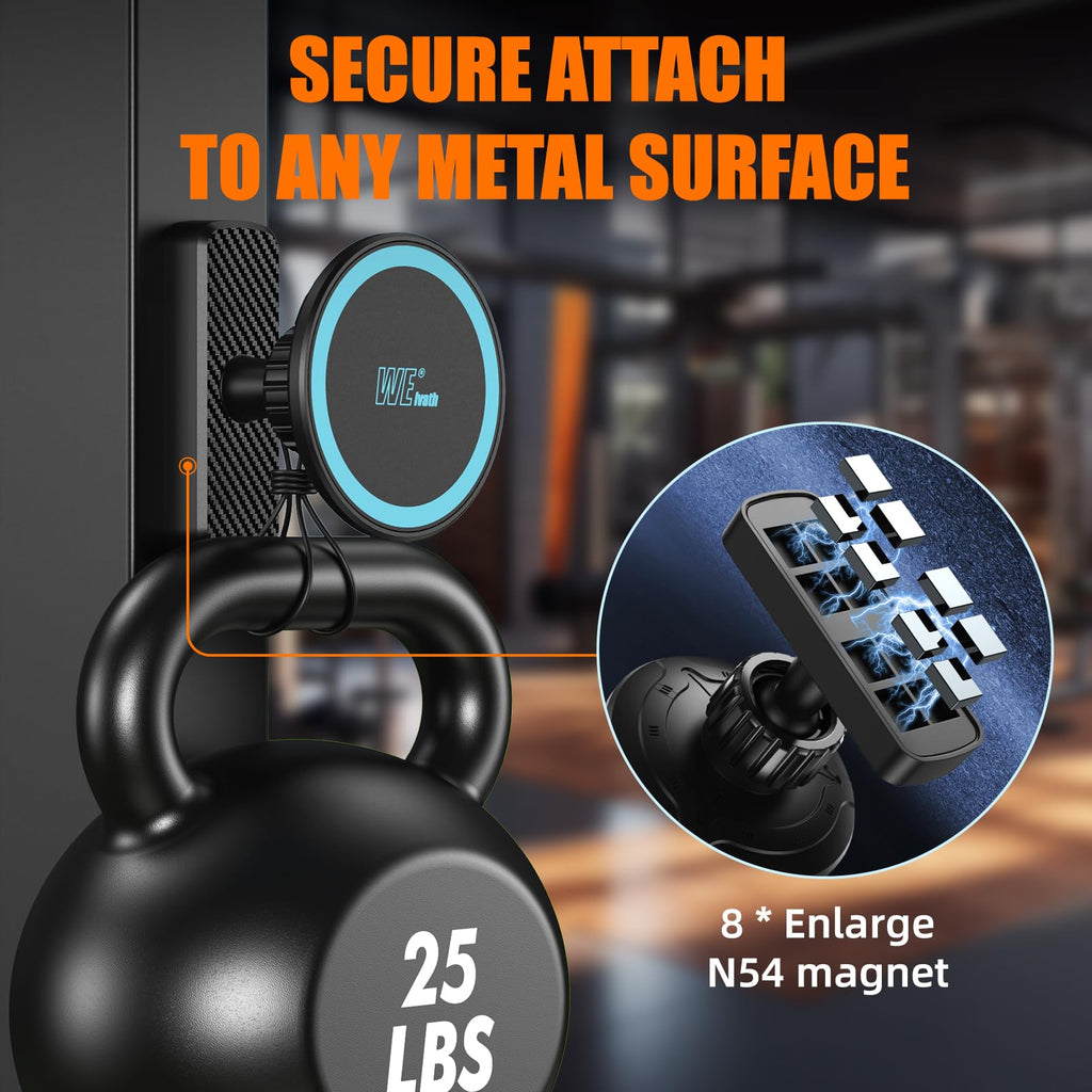 Magnetic Phone Holder Gym, Workout, Kitchen Or Any L Sur