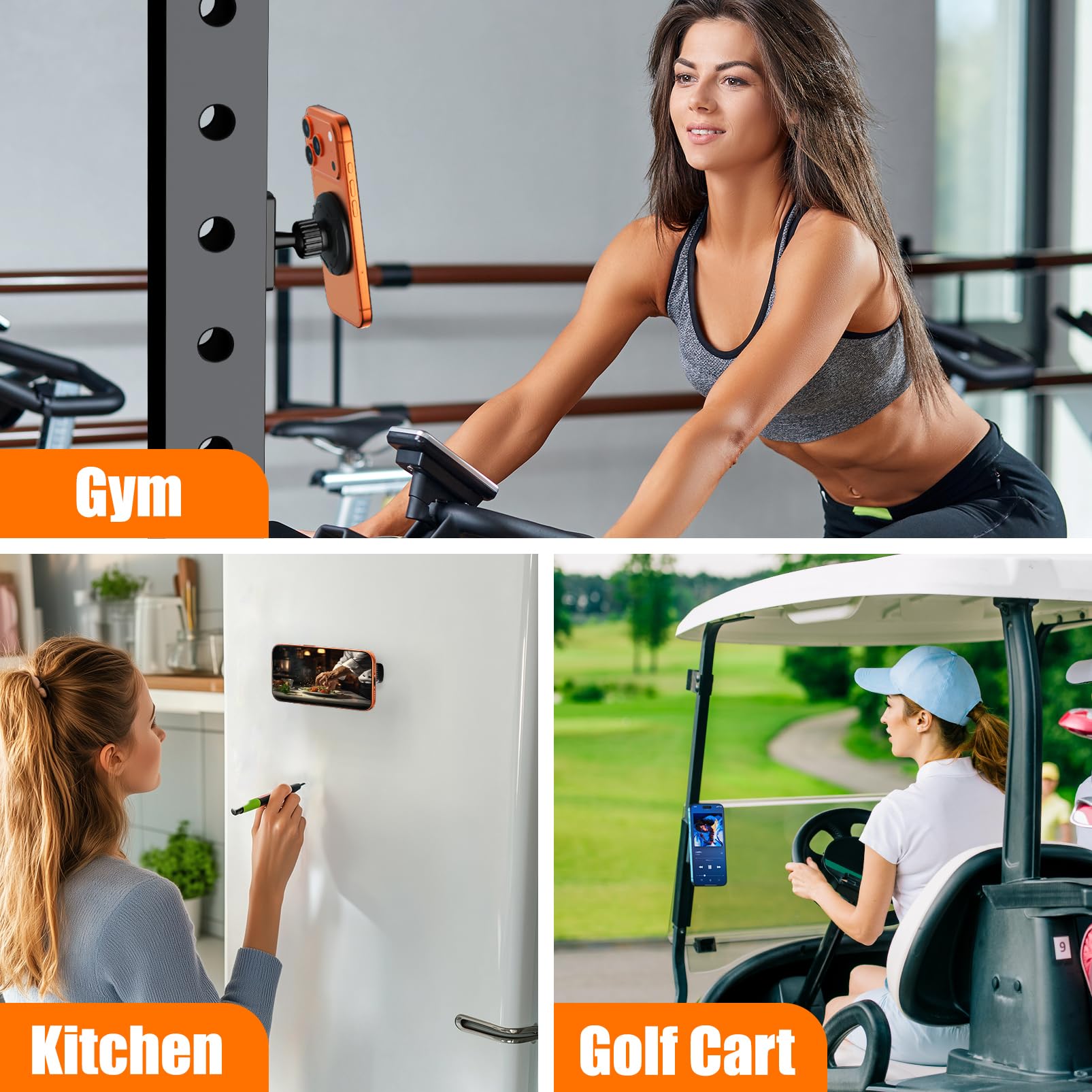 Magnetic Phone Holder Gym, Workout, Kitchen Or Any L Sur