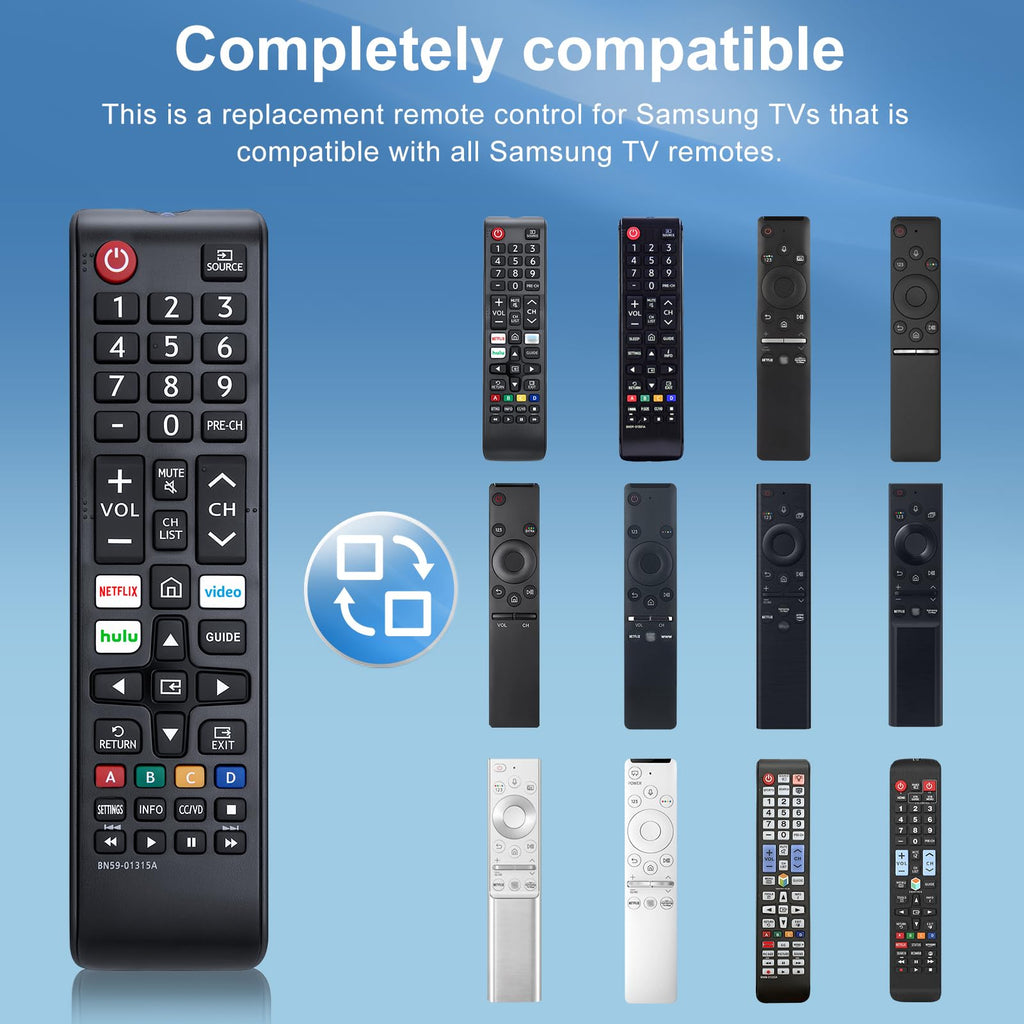 2】 New Universal Remote For All Samsung Tv Remote, Replacement Compatible For Al