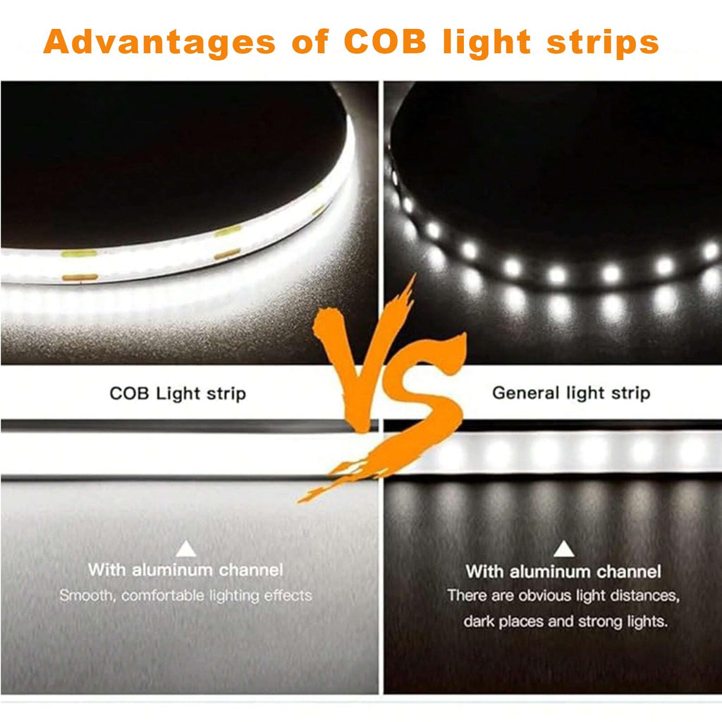Usb Led Strip Lights, 3.28Ft Cob Light Strip White, Short Led Strip Light, Flexi