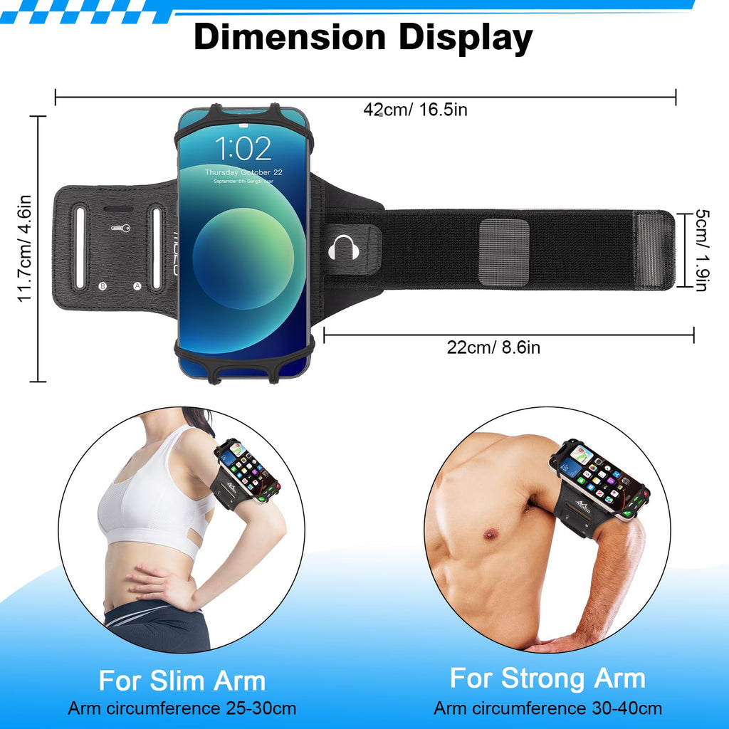 Armband 360°Rotatable For Iphone 16 15 14 13 Pro Max Plus Samsung Galaxy Note S2