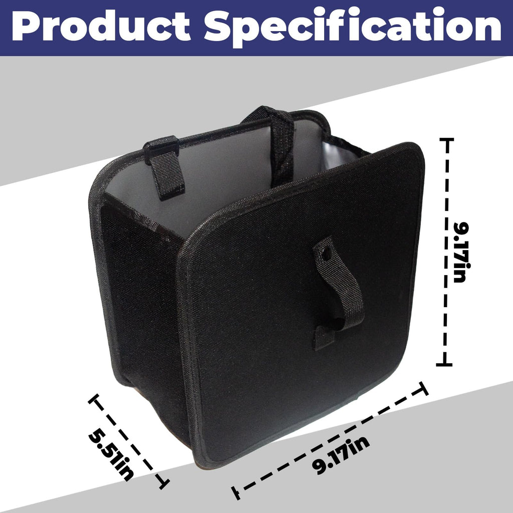 Trash Can, Foldable Trash Can Collapsible Hanging Trash Bag For Car Seat, 2 Gal