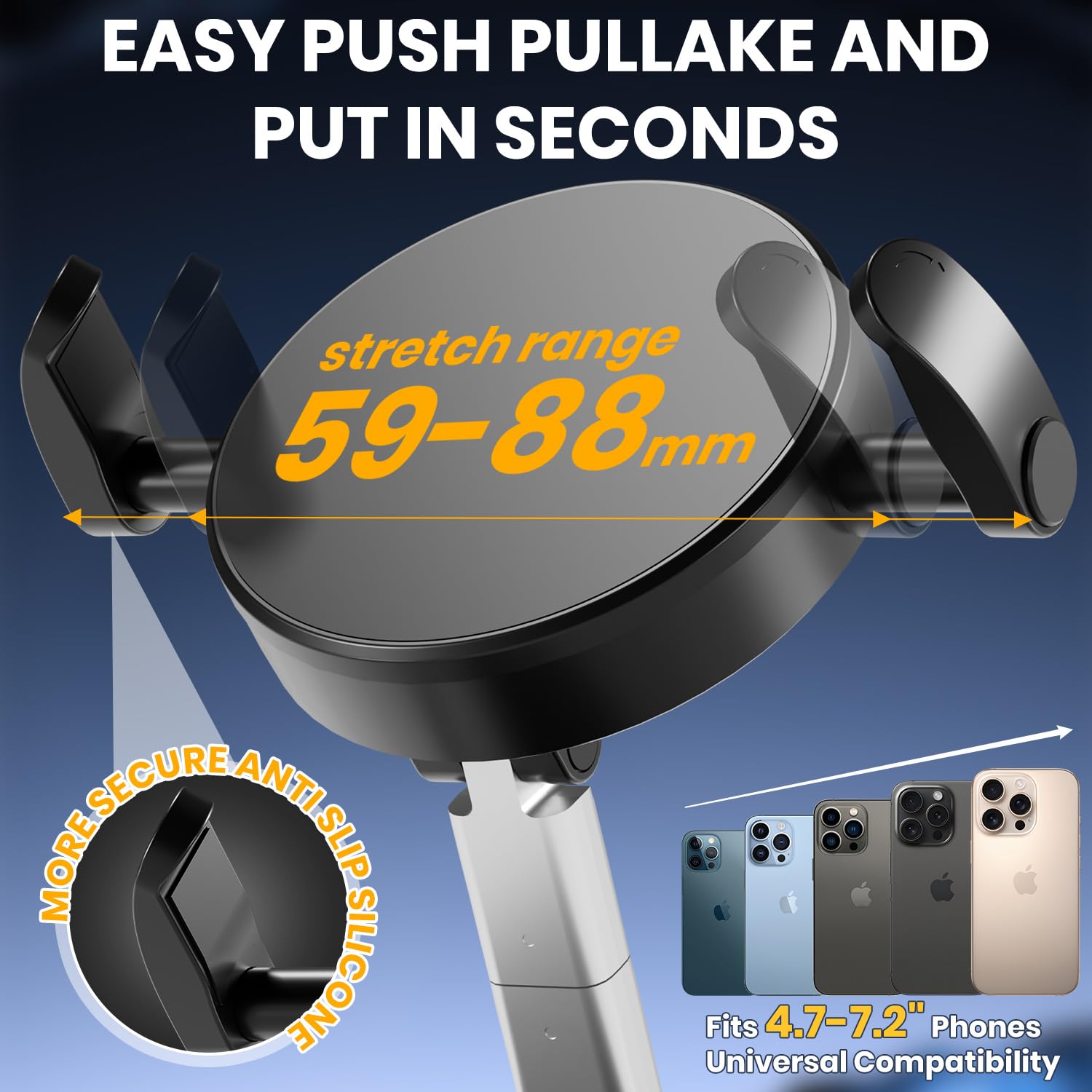 Adjustable Vacuum Magnetic Phone Holder, Vacuum Suction