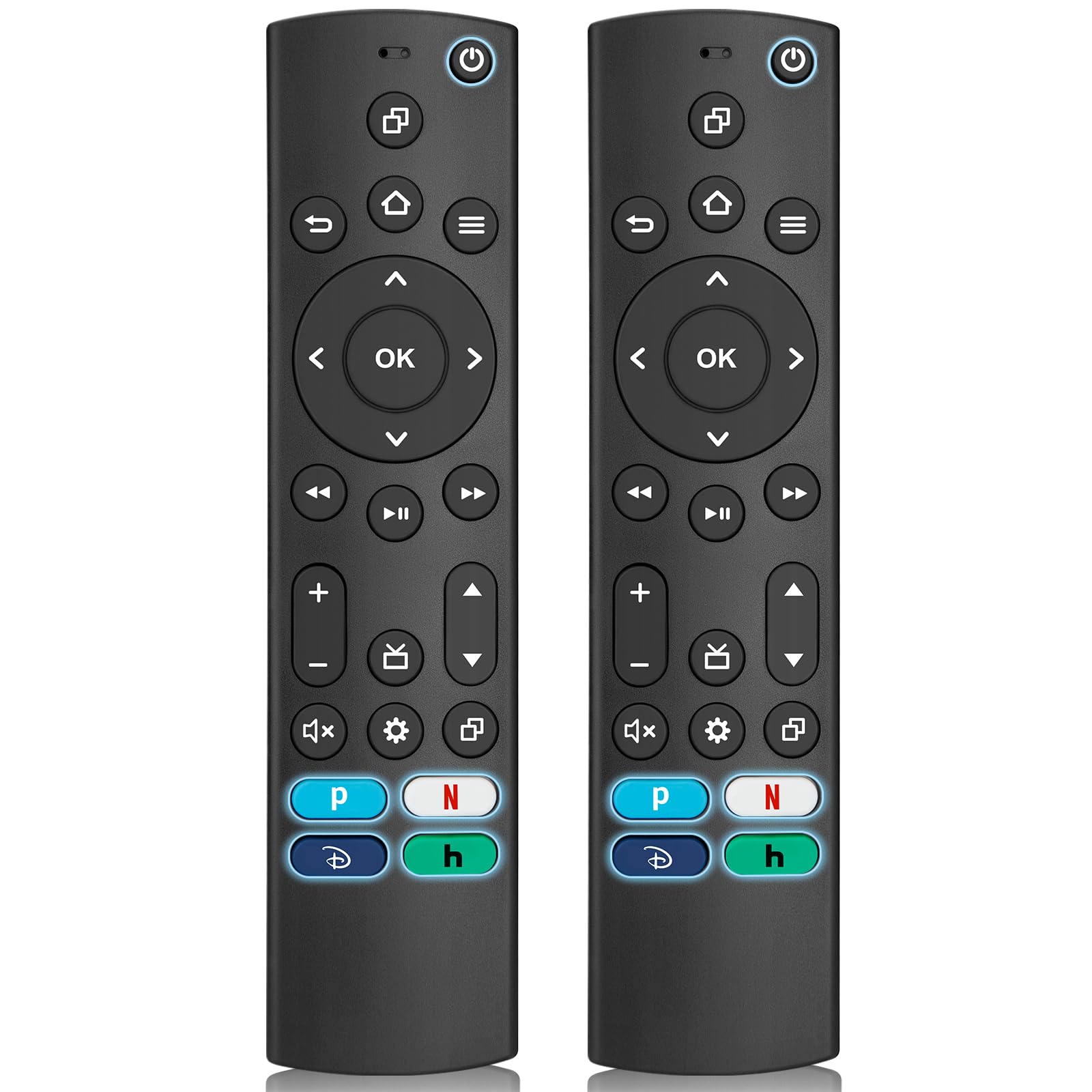 2) Universal Remote Control For Samsung/Insignia/Toshiba/Tcl/Vizio/Pioneer/Roku