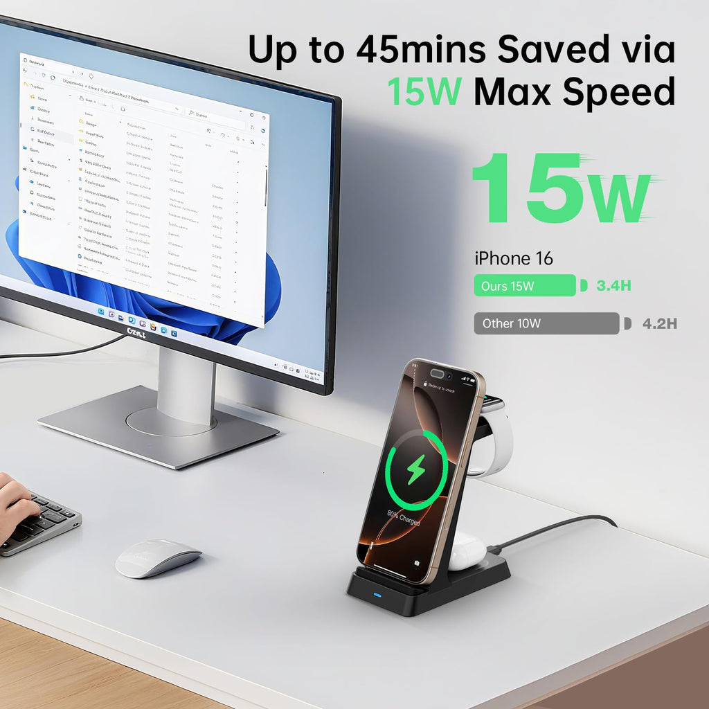 In 1 Charging Station Fast Charging For Iphone,Wireless Charger For Iphone 17 16