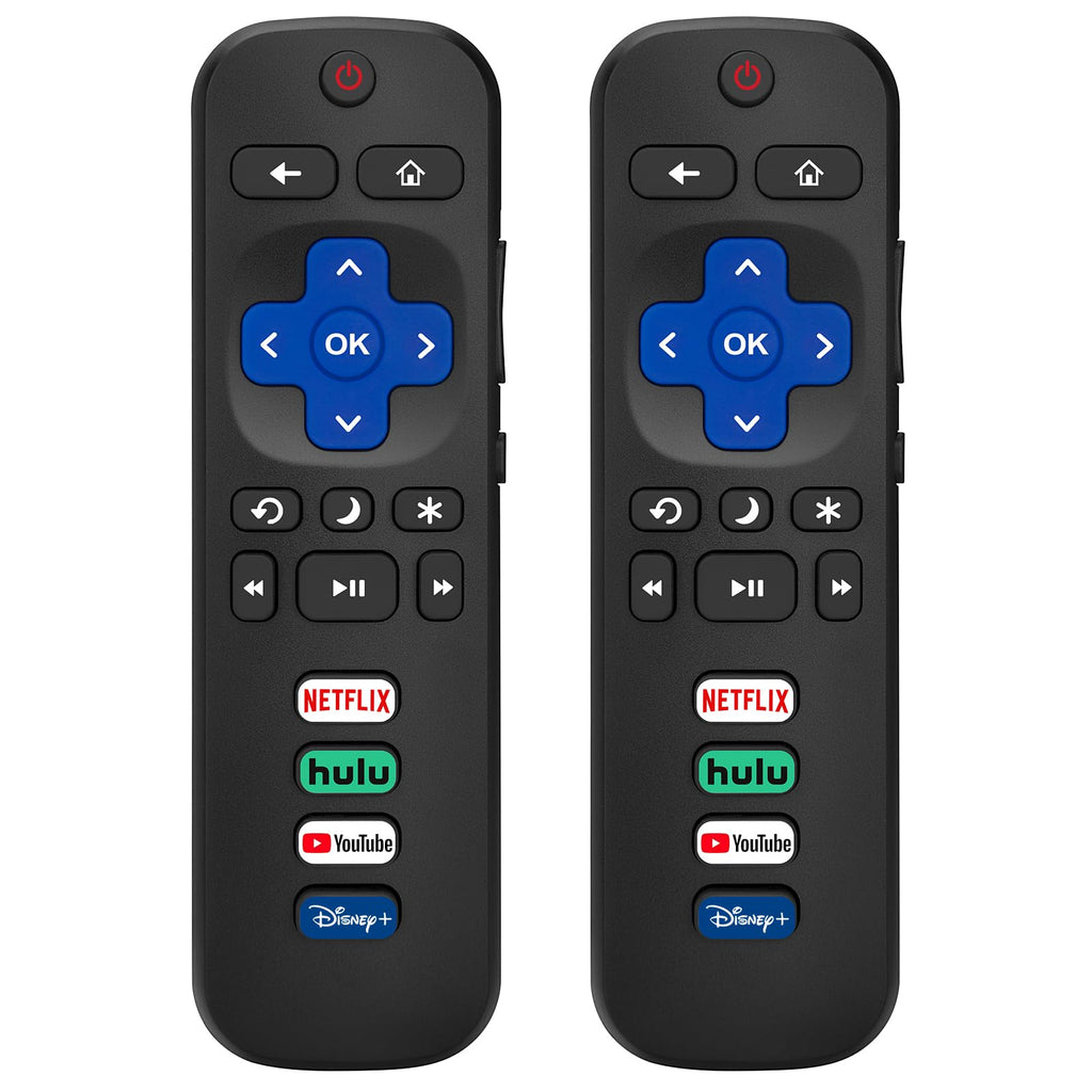 2) Replacement Remote Control Only For Roku Tv, Compatible For Tcl Roku/Hisense