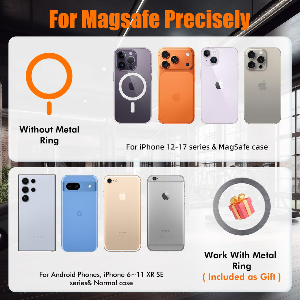 Magnetic Phone Holder Gym, Workout, Kitchen Or Any L Sur