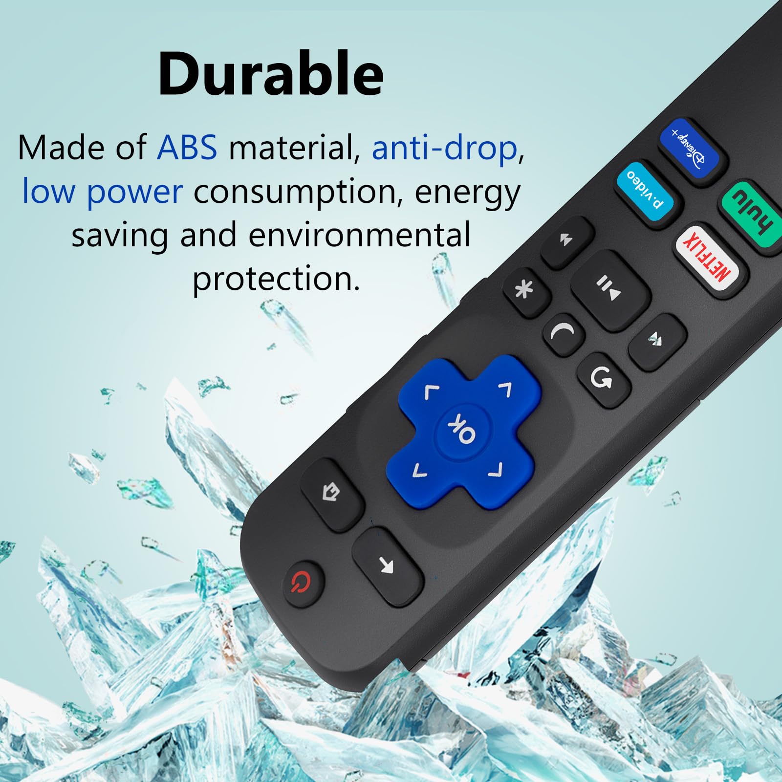 2) Replacement Remote Control Compatible For Roku Tv,For Tcl Roku/For Hisense Ro