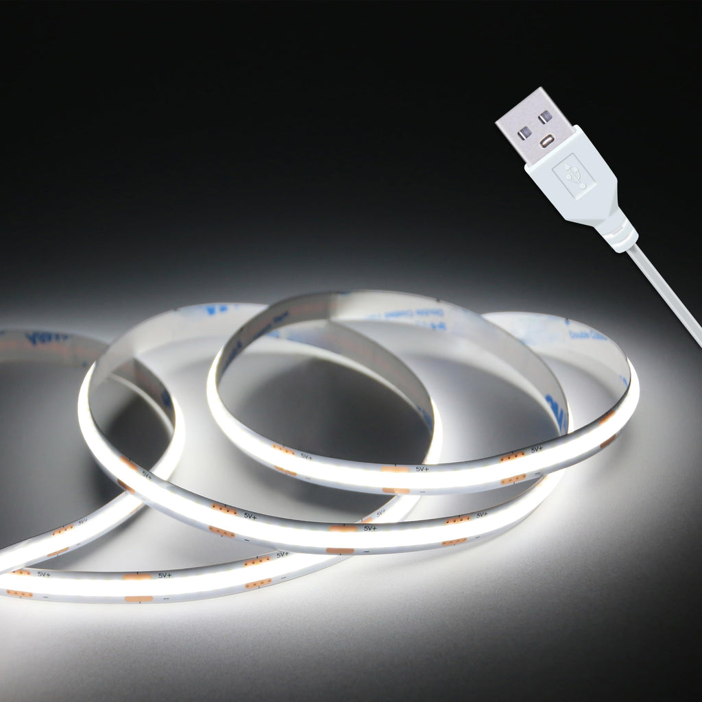 Strip Lights, 5V Usb Led Lighting Cob Short Led Strip Light White Flexible Not D