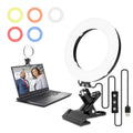 Conference Lighting, Ring Light Clip On Computer Monitor Laptop Phone With 5 Col