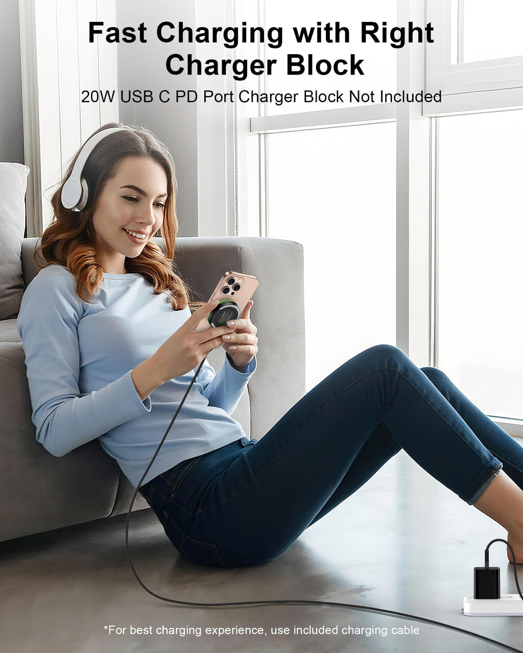 Charger Pad With Kickstand For Iphone 17E/17/Air/17 Pro Max/16/15/14/13/12 Serie