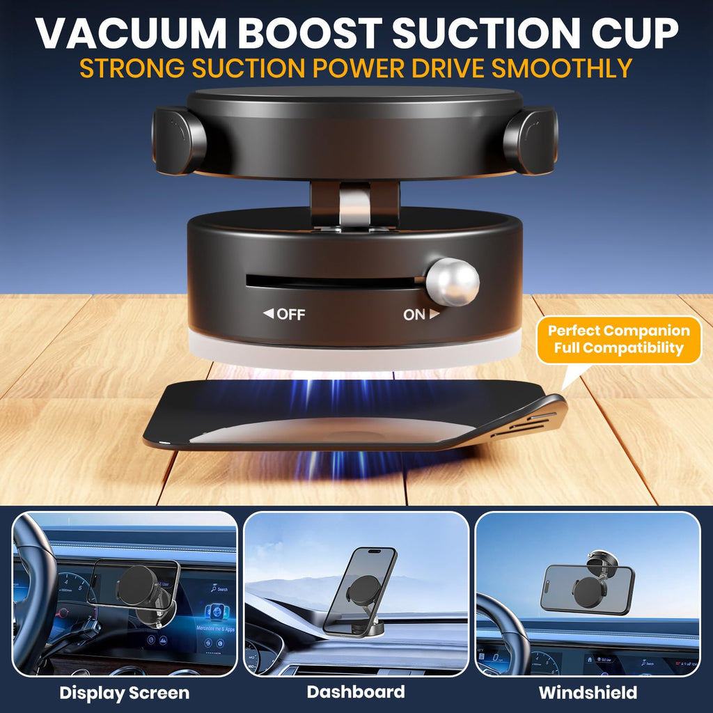 Adjustable Vacuum Magnetic Phone Holder, Vacuum Suction