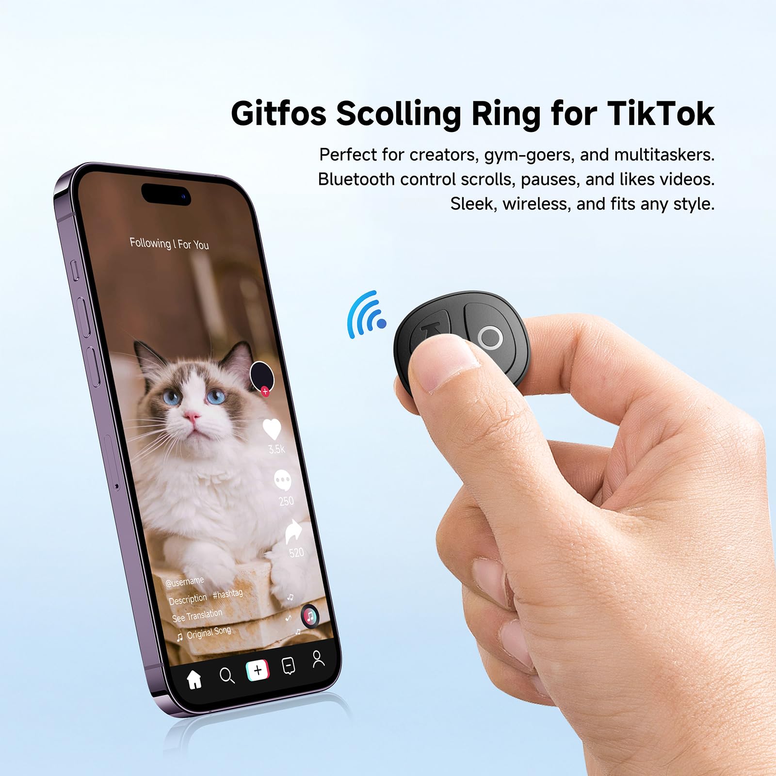 Scrolling Ring For Page Turner & Video Scrolling, Camer