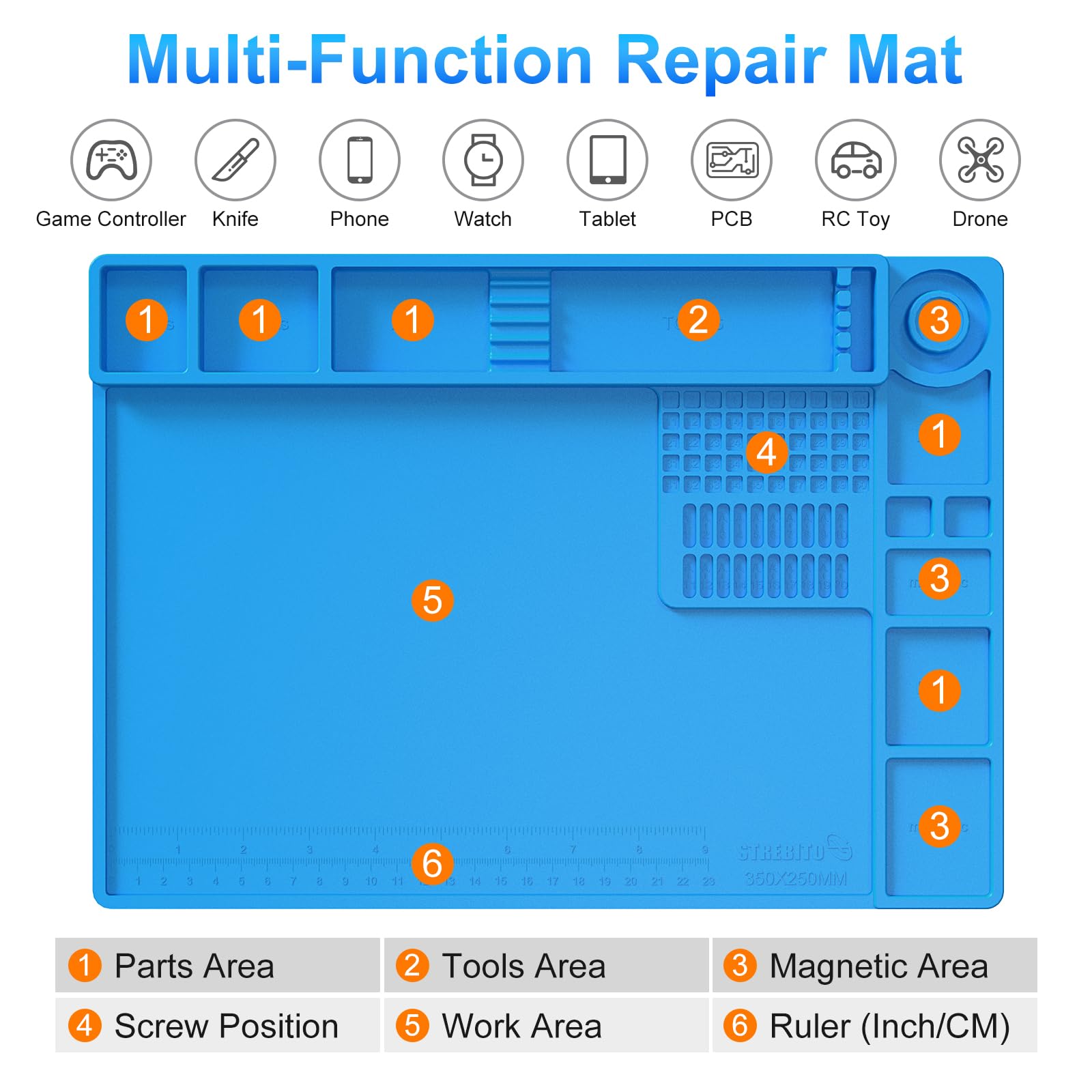 Mat Electronics Repair Mat, Silicone Work Mat Heat